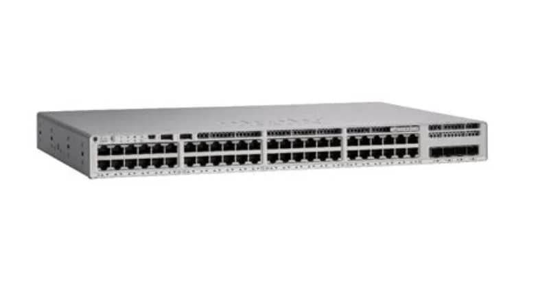 Cisco Catalyst 9200, Network Advantage, switch, L3, smart, 40 x 10/100/1000 (PoE+) + 8 x 100/1000/2.5G/5G/10GBase-T, rack-mountable, PoE+ (C9200-48PXG-A)