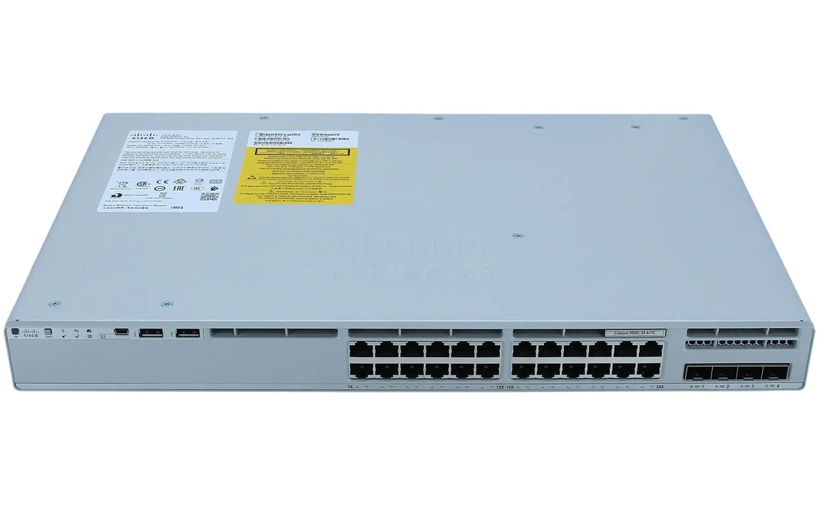 Cisco Catalyst 9200L, Network Advantage, Switch, L3, 24 x 10/100/1000 + 4 x Gigabit SFP (Uplink) (C9200L-24T-4G-A)