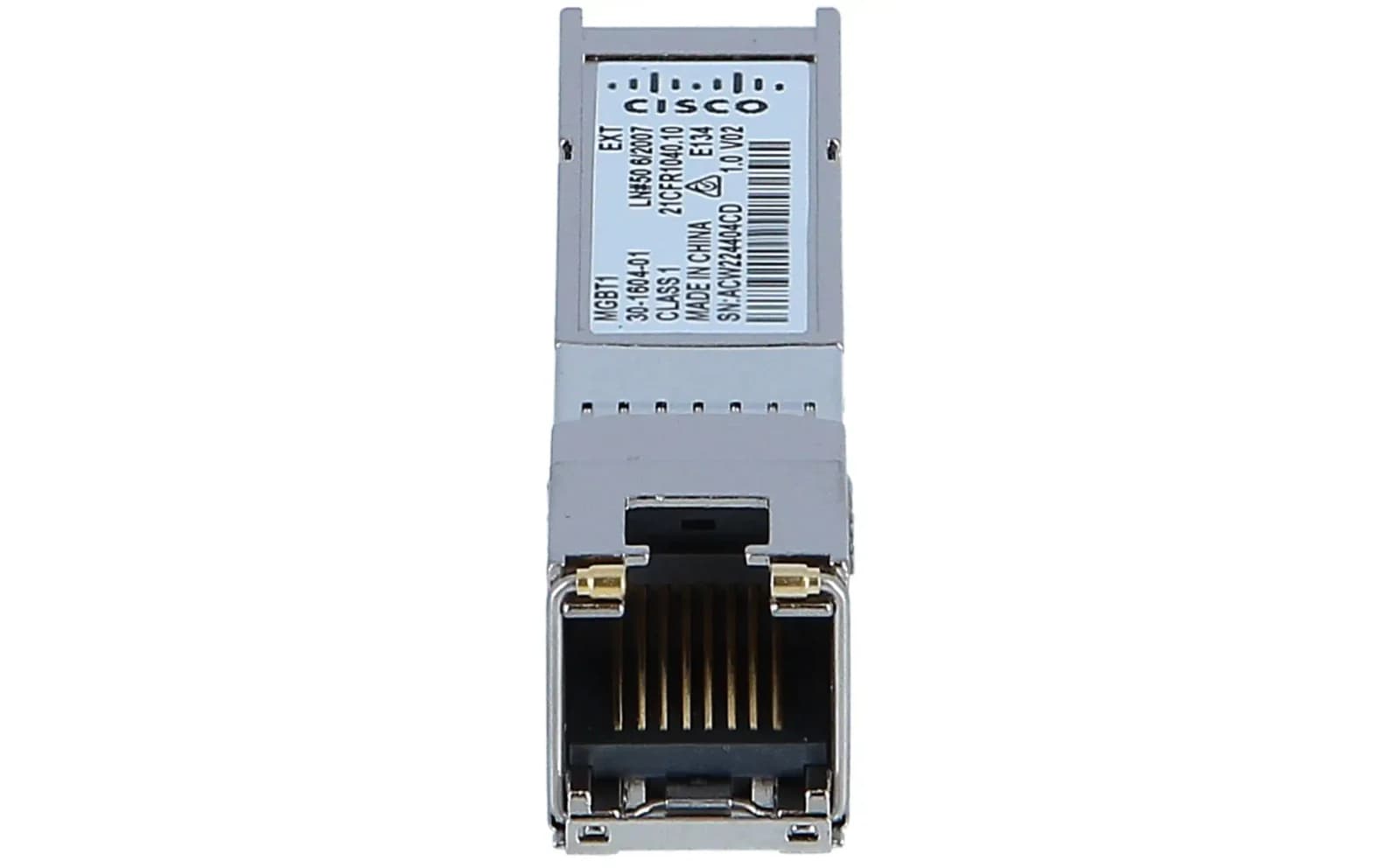 Cisco SFP (mini-GBIC) transceiver module, GigE, 1000Base-T, RJ-45