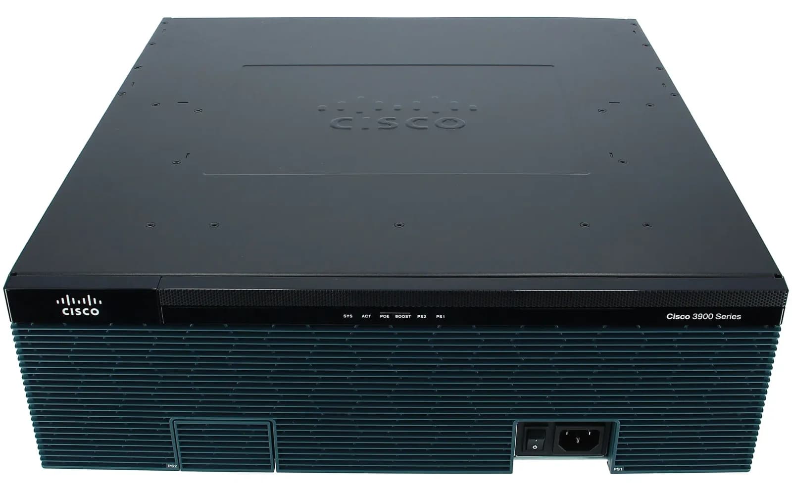 Cisco 3925 w/SPE100(3GE,4EHWIC,4DSP,2SM,256MBCF,1GBDRAM,IPB) (CISCO3925-K9)
