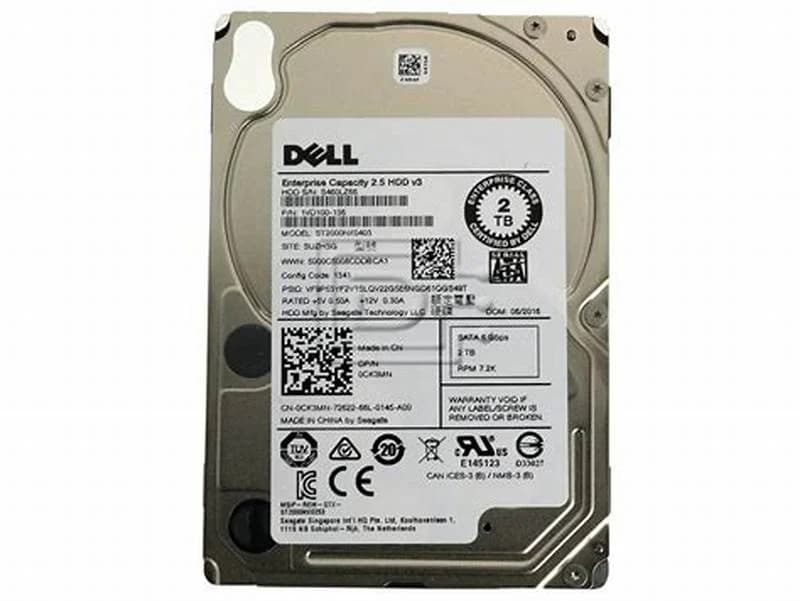 DELL Seagate ST2000NX0403, Hard drive, Enterprise, 2 TB, hot-swap, 2.5", SATA 6Gb/s, 7200 rpm, buffer: 128 MB (CK3MN)