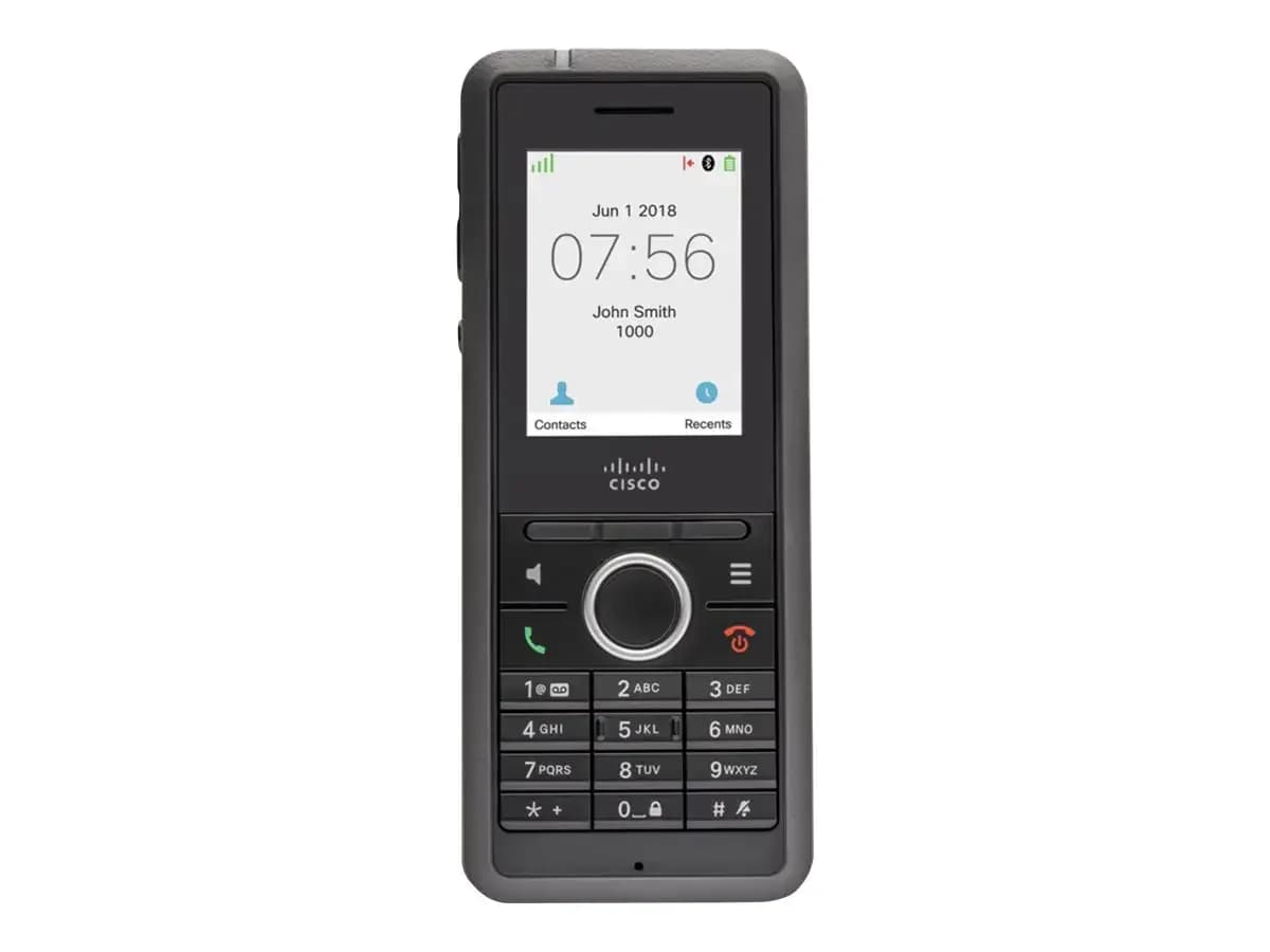 Cisco IP DECT Phone 6825, Cordless extension handset, with Bluetooth interface, DECT, SIP, 2 lines, with Cisco IPDECT 210 Multi-Cell (CP-6825-3PC-BUN-CE)