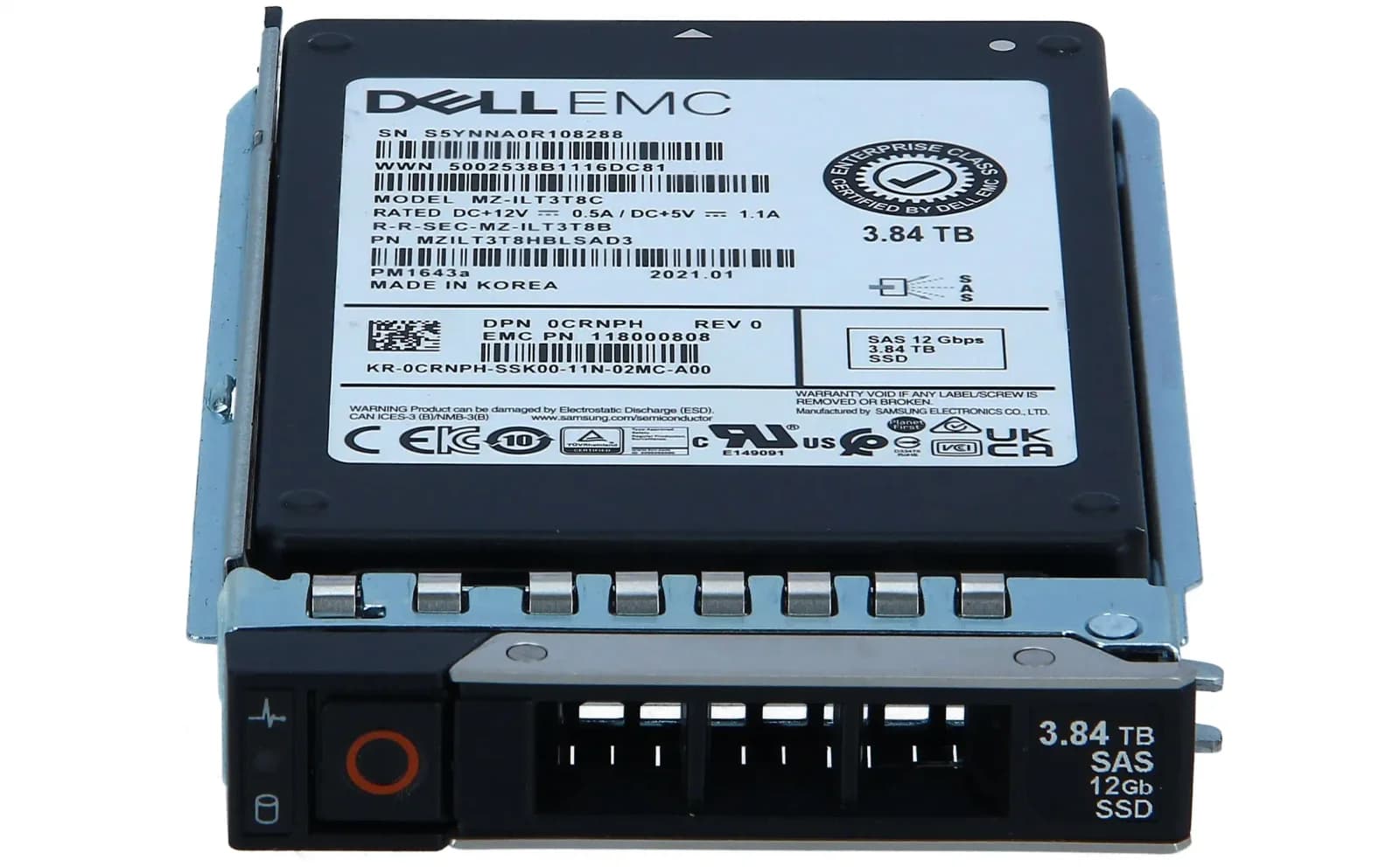 DELL 3.84TB SSD 2.5 SAS 12G RI MZ-ILT3T8B (CRNPH)