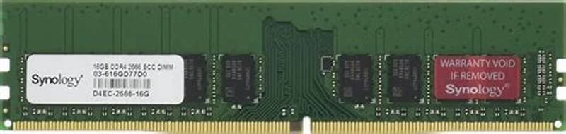 Synology DDR4, module, 16 GB, DIMM 288-pin, 2666 MHz / PC4-21300, 1.2 V, unbuffered, ECC (D4EC-2666-16G)