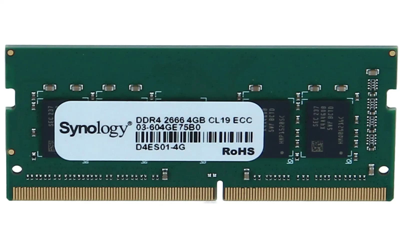 Synology DDR4, module, 4 GB, SO-DIMM 260-pin unbuffered ECC (D4ES01-4G)