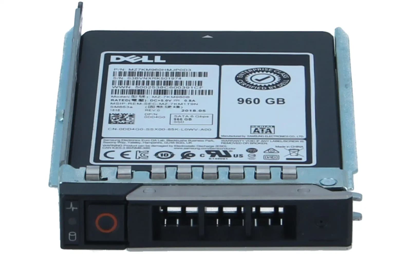 DELL 960 GB SSD, 2.5", Serial ATA III, 6 Gbit/s (DD4G0)