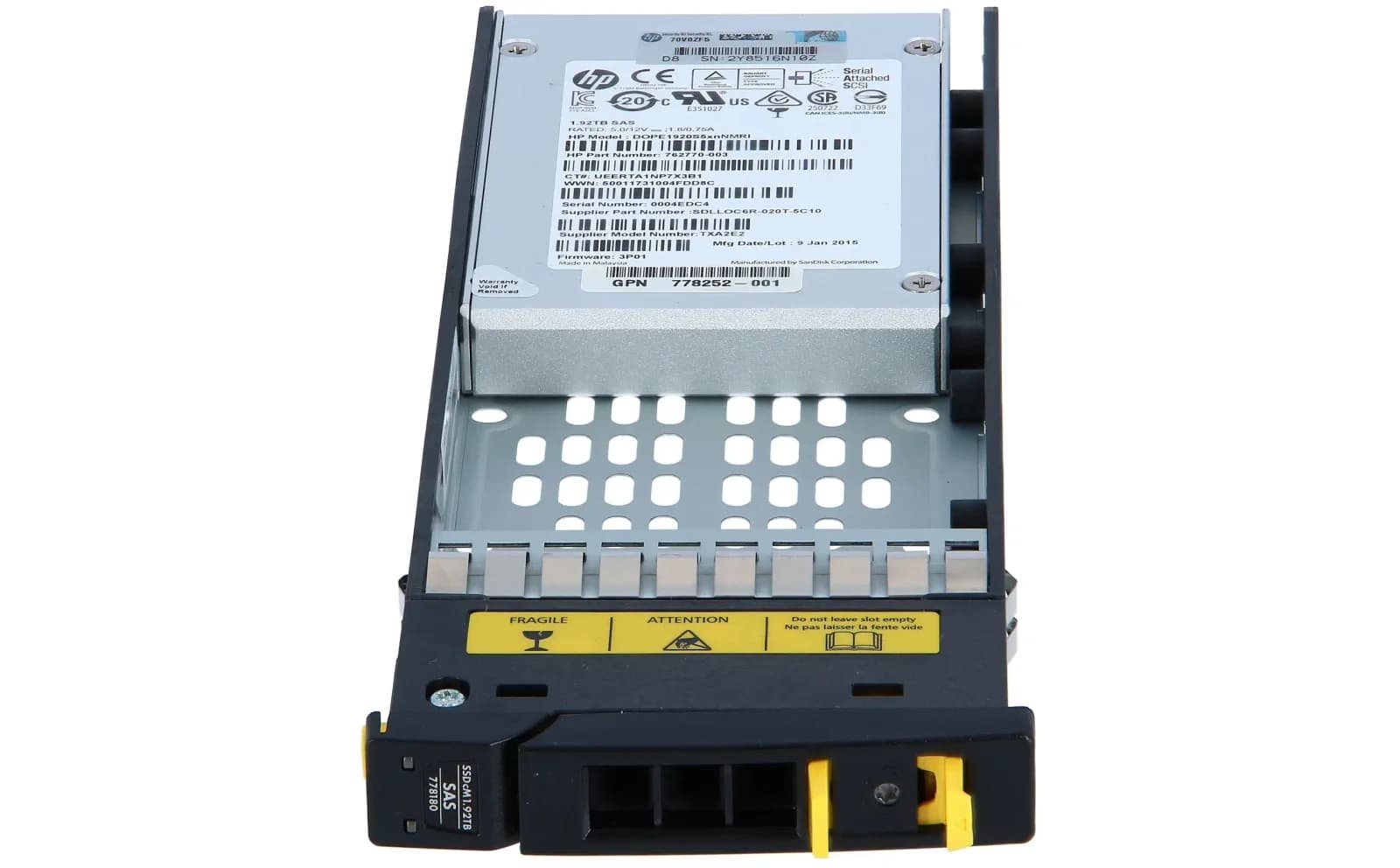 HPE 3PAR StoreServ M6710 1.92TB 6G SAS SFF(2.5in) cMLC SAS (E7Y57A)