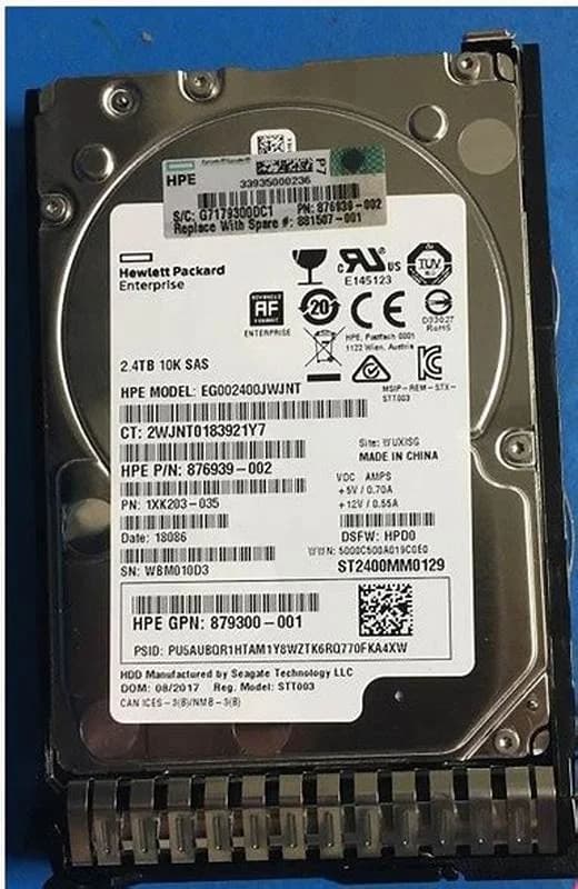 HP 2.4TB SAS 12G MISSION CRITICAL 10K SFF SC 3-YEAR WARRANTY 512E MULTI VENDOR HDD (EG002400JWJNT)
