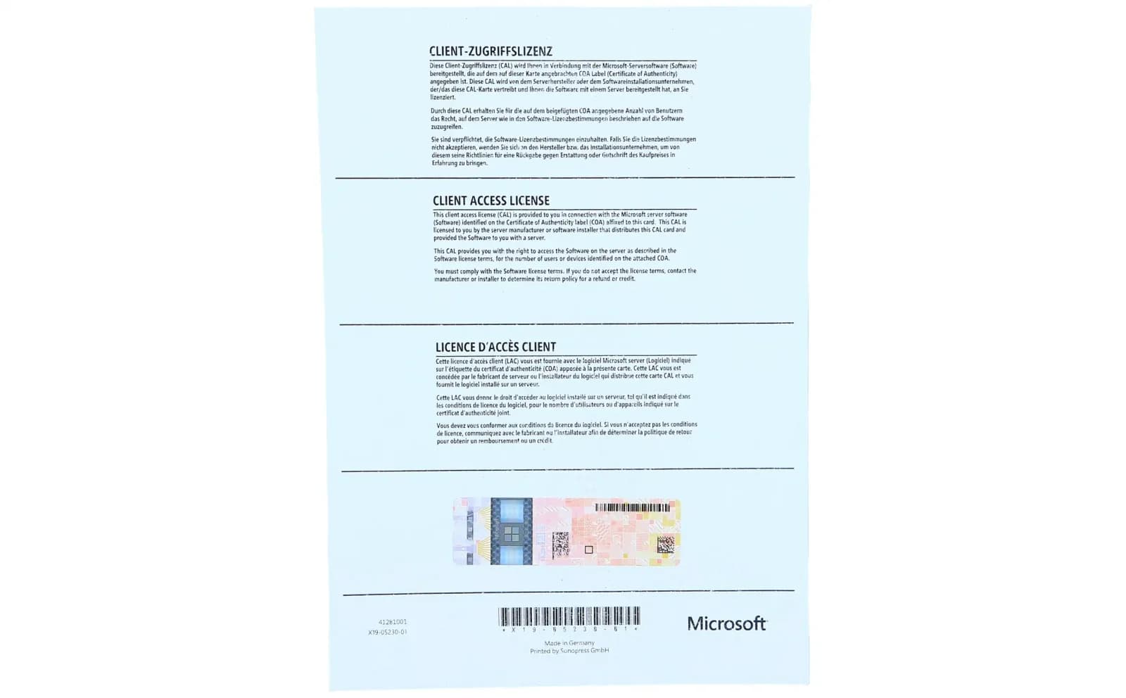 Microsoft Windows Сервер 2025 Standard, Лицензия, 5 istifadəçi CAL (EP2-17489)