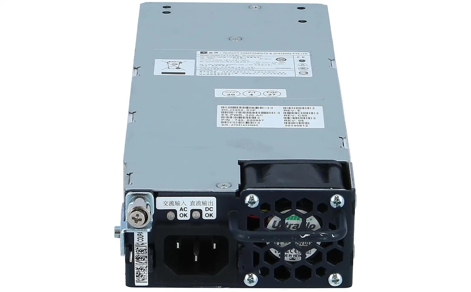 Juniper Networks, qida bloku redundant / Hot-Plug, dəyişən cərəyan 110-240 V, 320 Watt (EX-PWR-320-AC)