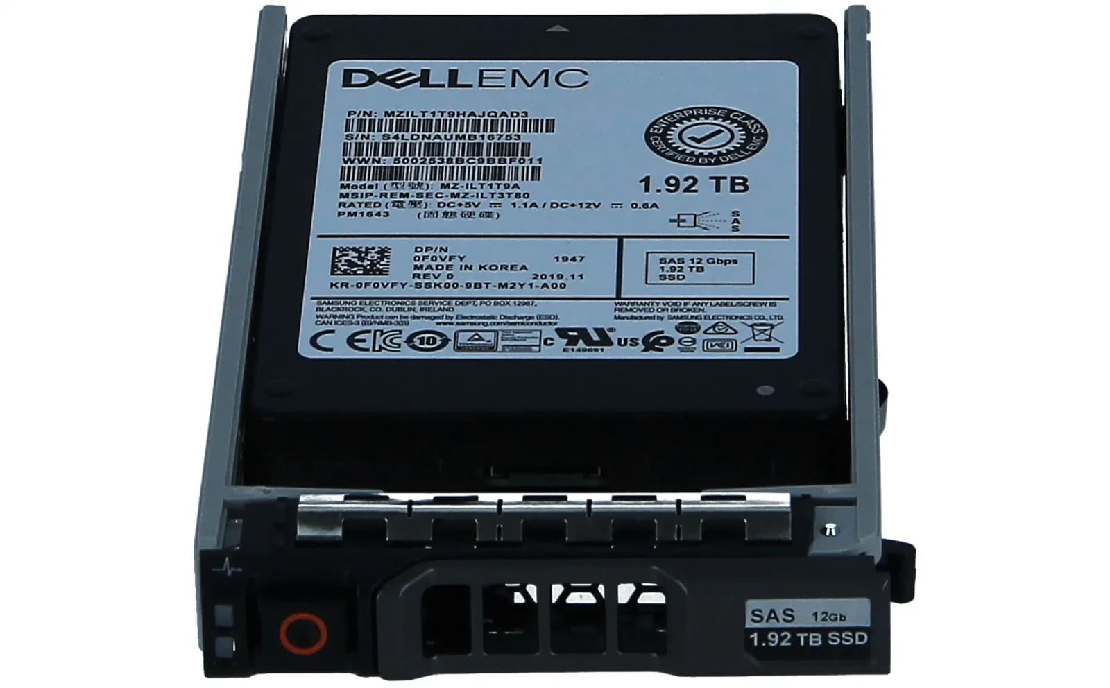 DELL 1.92TB SSD, SAS 2.5", 12G (F0VFY)