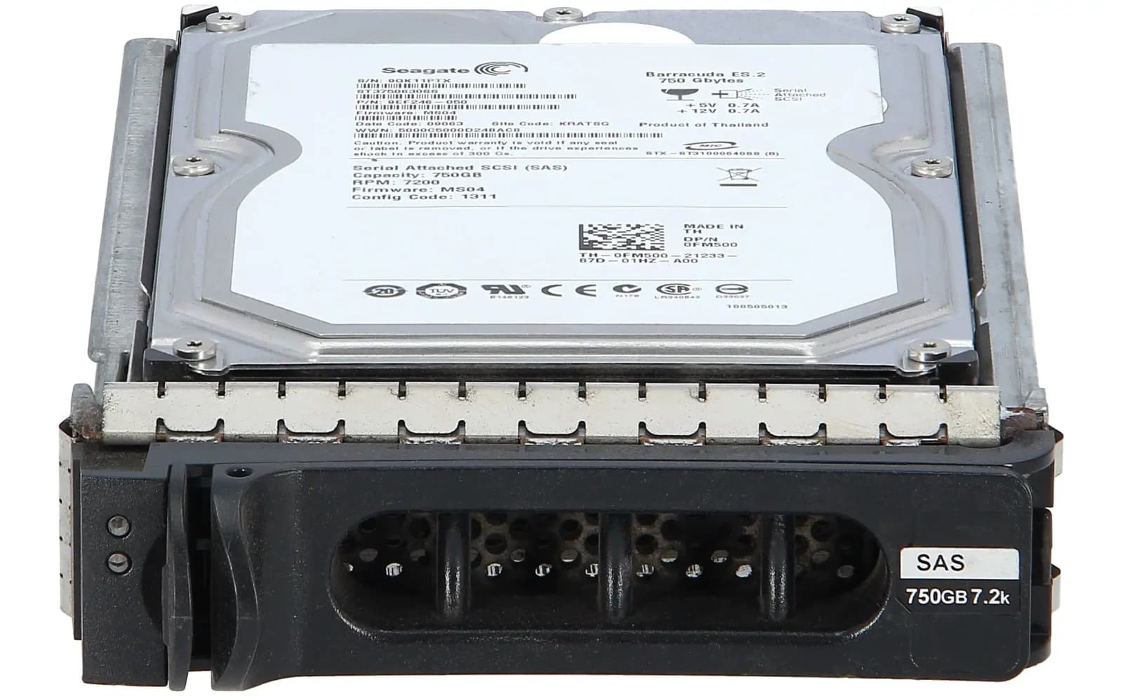 DELL 750GB 7.2K 3.5INCH SAS HDD (FM500)