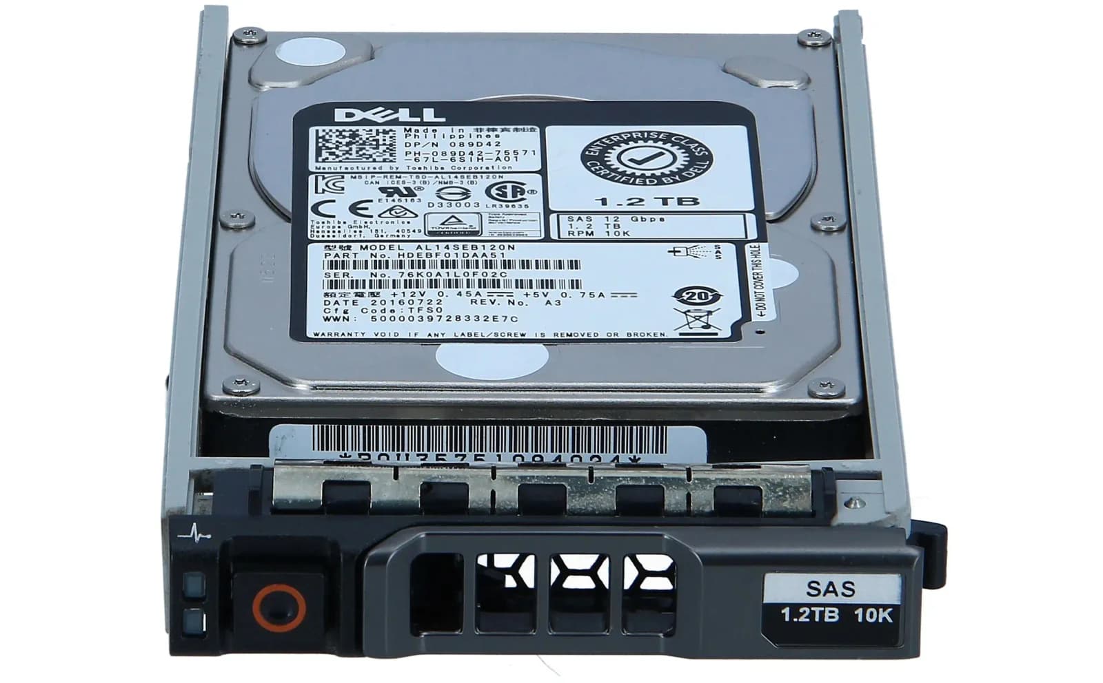 HP 1.2TB 10K 12G 2.5INCH SAS HDD (G2G54)