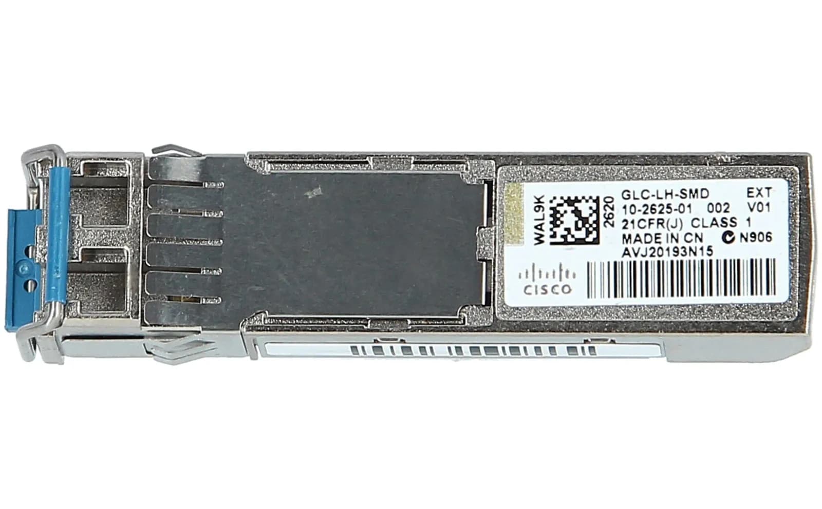 Cisco SFP (mini-GBIC) transceiver module, GigE, 1000Base-LX, 1000Base-LH, LC/PC single-mode, 10 km, 1310 nm (GLC-LH-SMD)