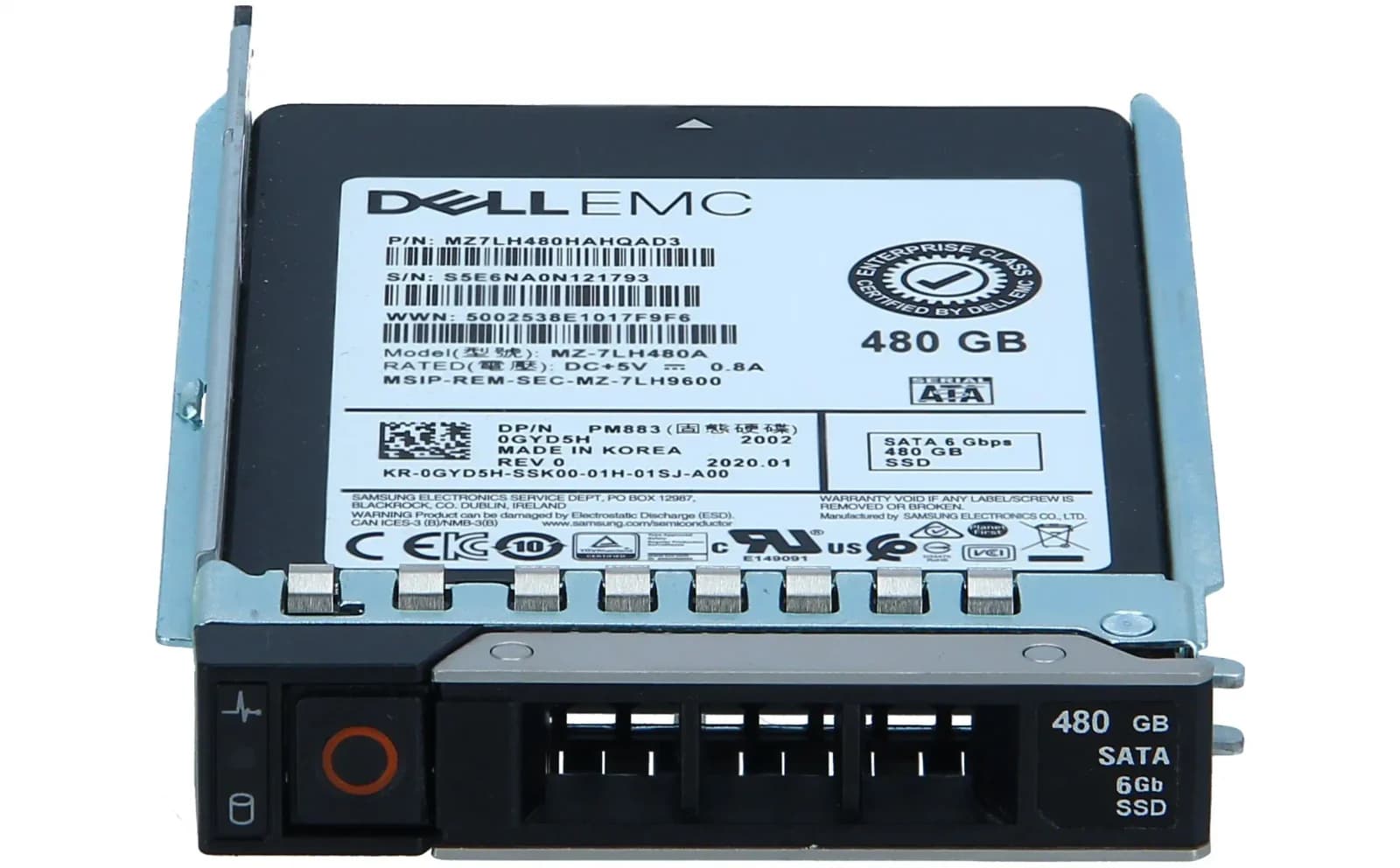 Dell GYD5H 2,5" SATA 480 GB, Solid State Disk (GYD5H)