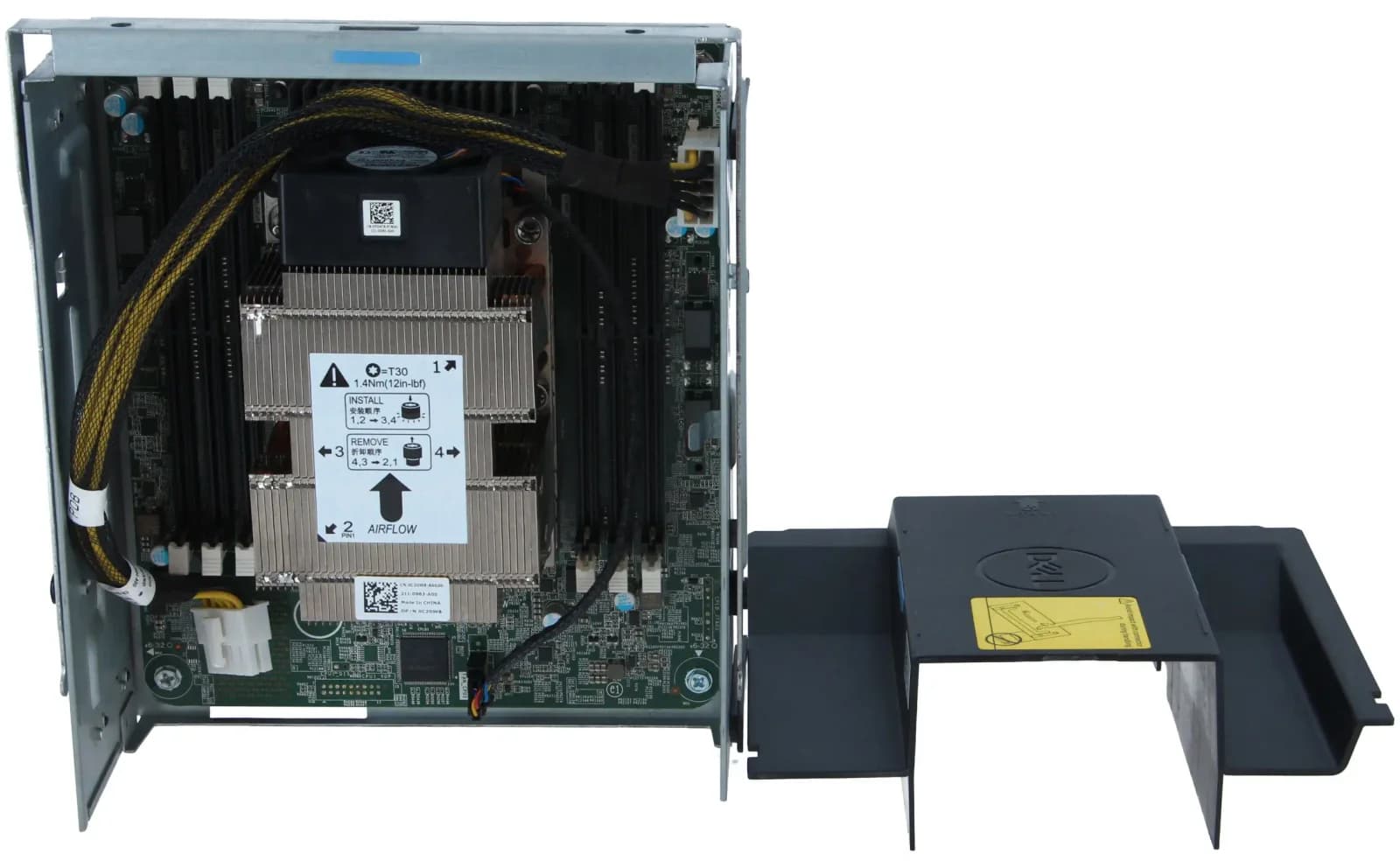 DELL Precision T7820 FCLGA3647 2nd CPU Riser w/ Heatsink and Air Shroud (HM2JP)