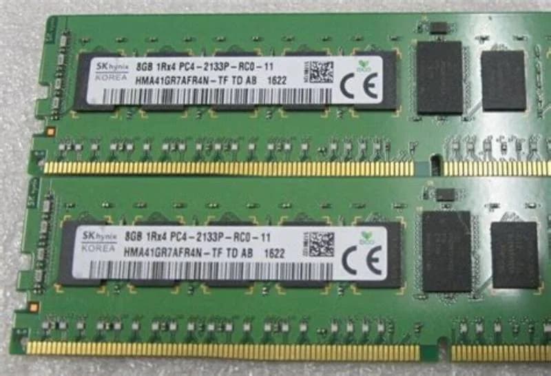 SK Hynix DDR4, module, 8 GB, DIMM 288-pin, 2133 MHz / PC4-17000, CL15, 1.2 V, registered, ECC (HMA41GR7AFR4N-TF)