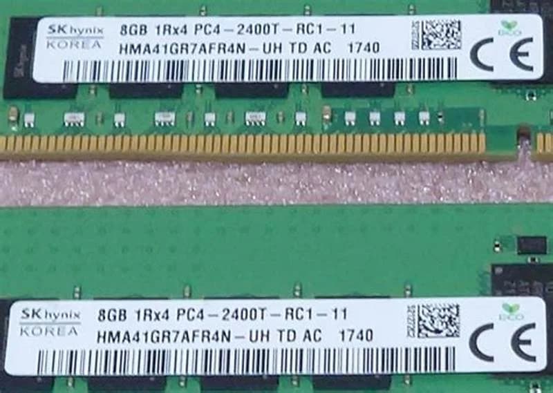 SK Hynix DDR4, module, 8 GB, DIMM 288-pin, 2400 MHz / PC4-19200, CL17, 1.2 V, registered, ECC (HMA41GR7AFR4N-UH)