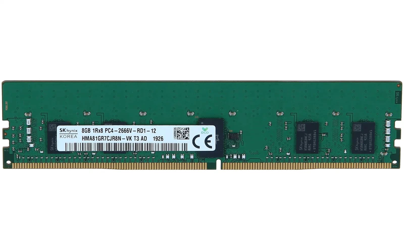 SK Hynix DDR4, module, 8 GB, DIMM 288-pin, 2666 MHz / PC4-21300, CL19, 1.2 V, registered, ECC (HMA81GR7CJR8N-VK)