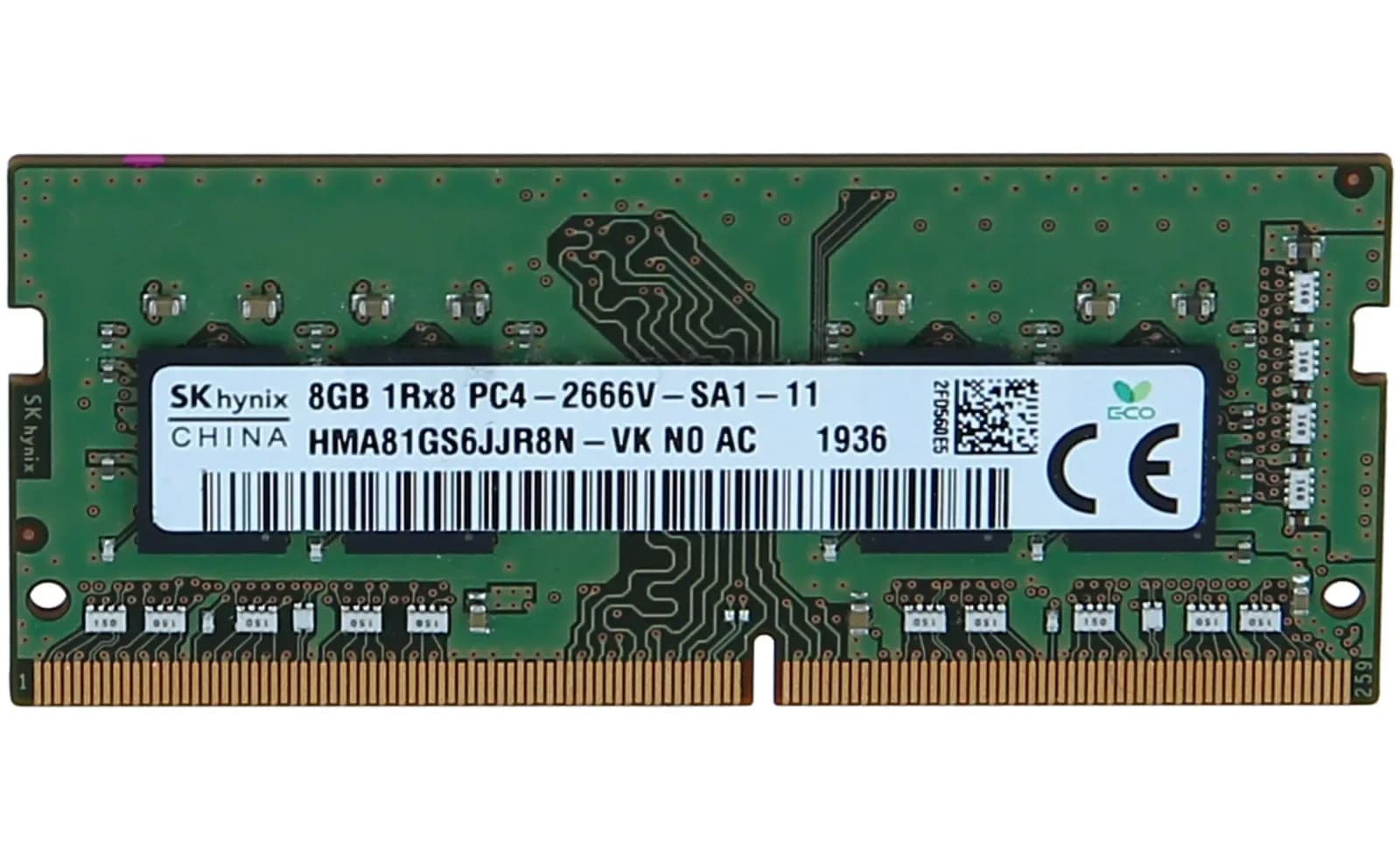 SK Hynix DDR4, module, 8 GB, SO-DIMM 260-pin, 2666 MHz / PC4-21300, CL19, 1.2 V, unbuffered, non-ECC (HMA81GS6CJR8N-VK)