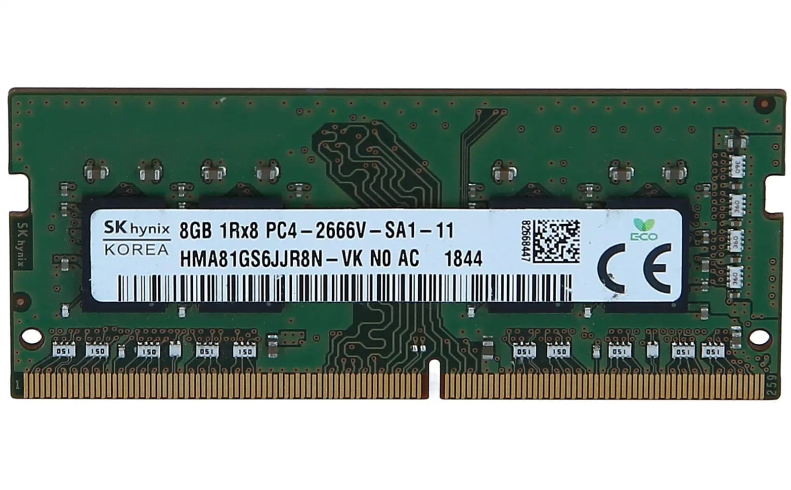 SK Hynix DDR4, module, 8 GB, SO-DIMM 260-pin, 2666 MHz / PC4-21300, CL19, 1.2 V, unbuffered, non-ECC (HMA81GS6JJR8N-VK)