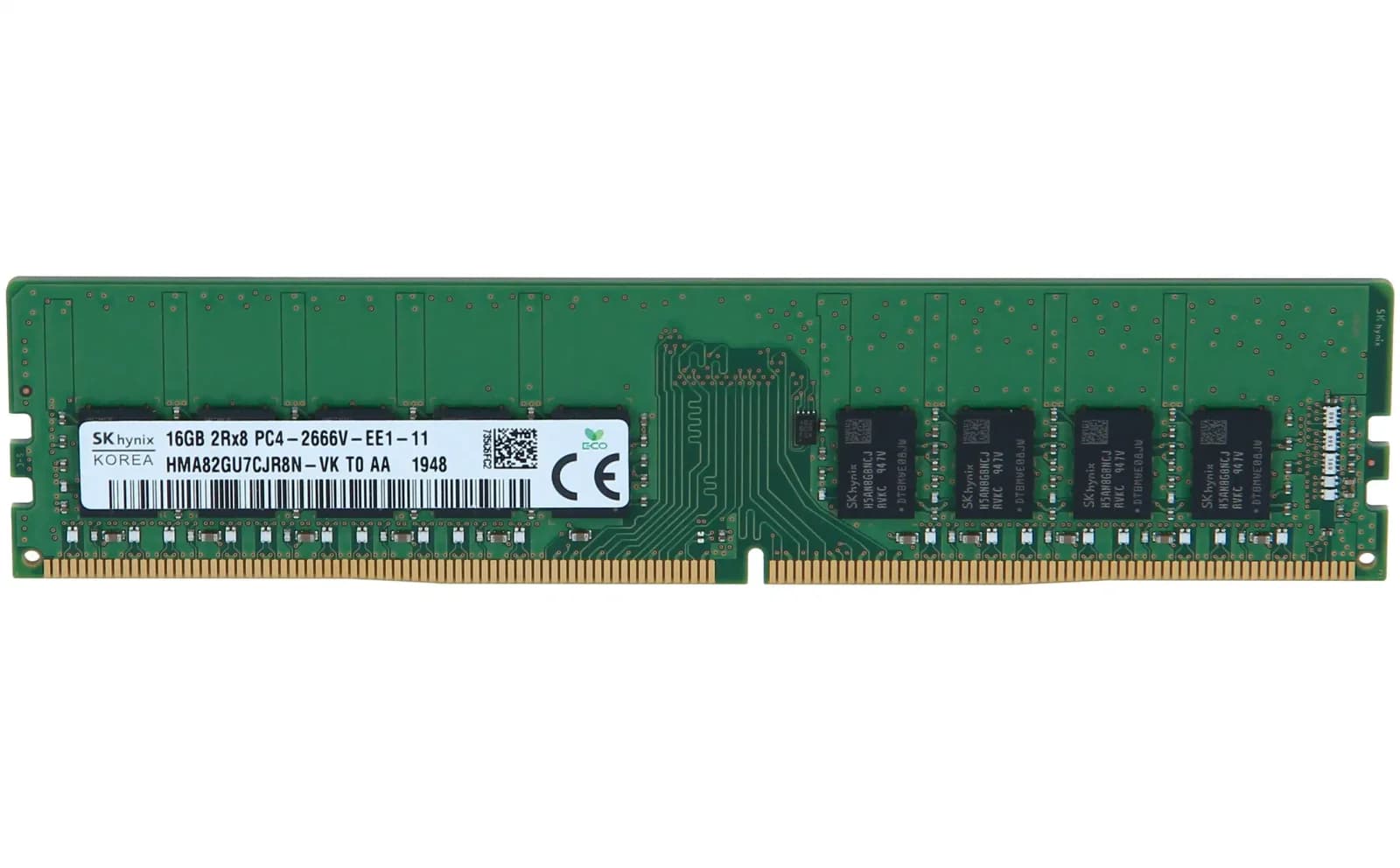 SK Hynix 16GB, DDR4 2666MHz, 2Rx8, 1.2V, UDIMM (HMA82GU7CJR8N-VK)