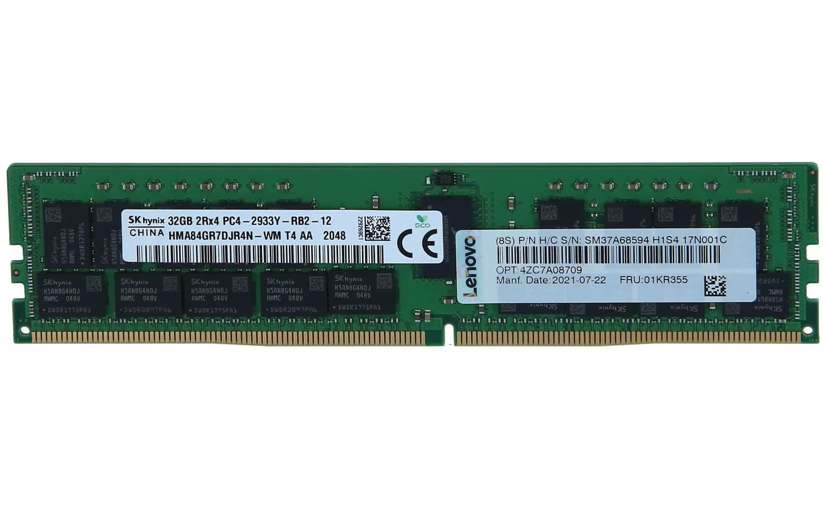 SK Hynix HYNIX 32GB (1*32GB) 2RX4 PC4-23400Y-R DDR4-2933MHZ RDIMM (HMA84GR7DJR4N-WM)