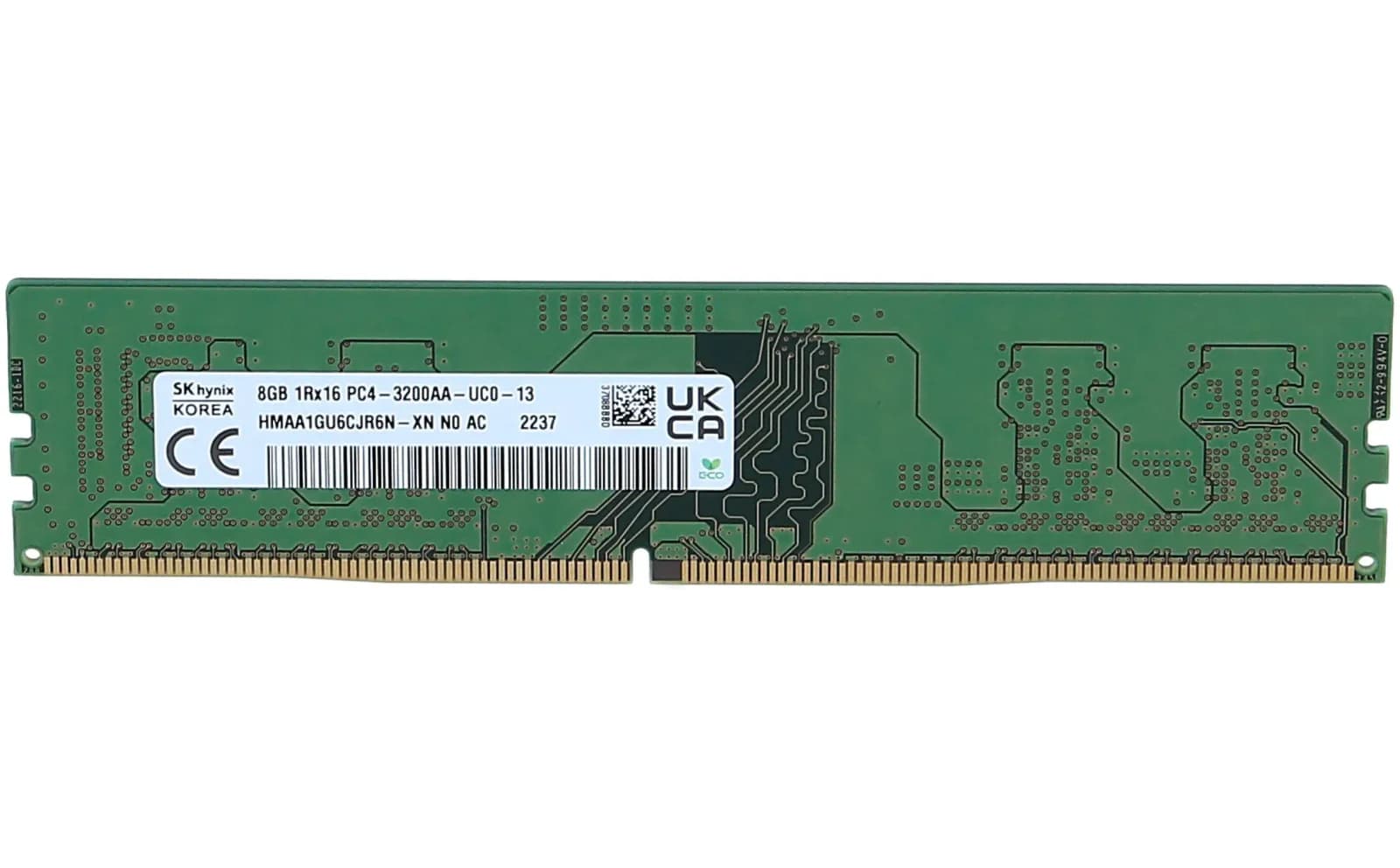 SK Hynix 8GB x1 DDR4 3200MHZ, 1RX16, PC4-25600 (HMAA1GU6CJR6N-XN)