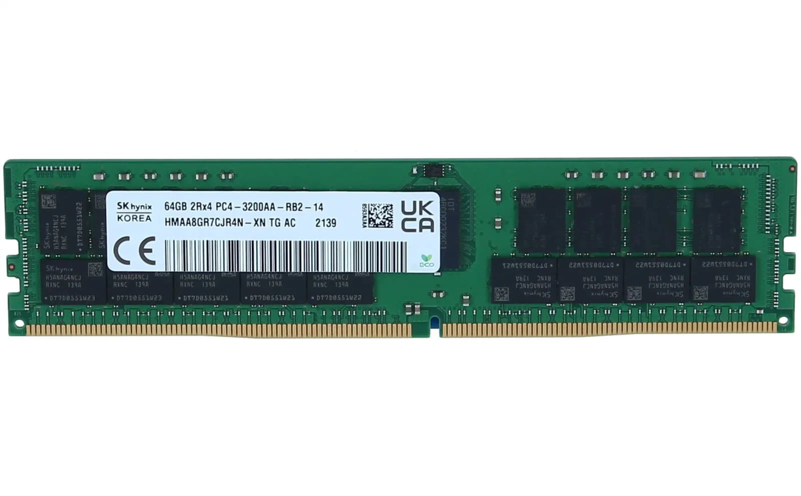 SK Hynix 64GB 2RX4 PC4-25600AA-R DDR4-3200MHZ RDIMM (HMAA8GR7CJR4N-XN)