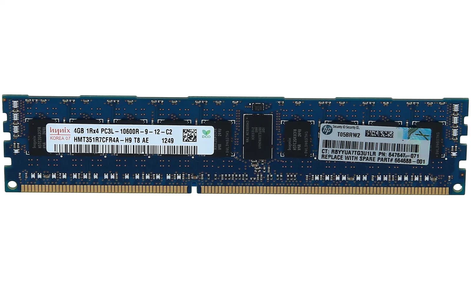 DELL 4GB 1Rx4 PC3L-10600R (HMT351R7CFR4A-H9)