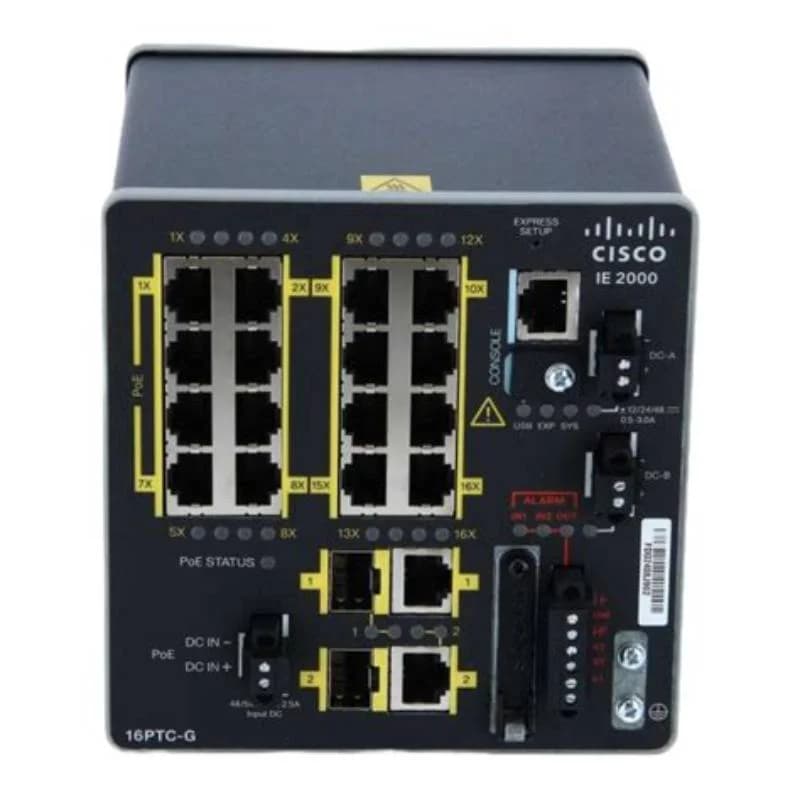 Cisco IE-2000-16PTC-G-NX управляемый L2 Fast Ethernet (10/100) Power over Ethernet (PoE) dəstəyi, Black şəbəkə switch (IE-2000-16PTC-G-NX)
