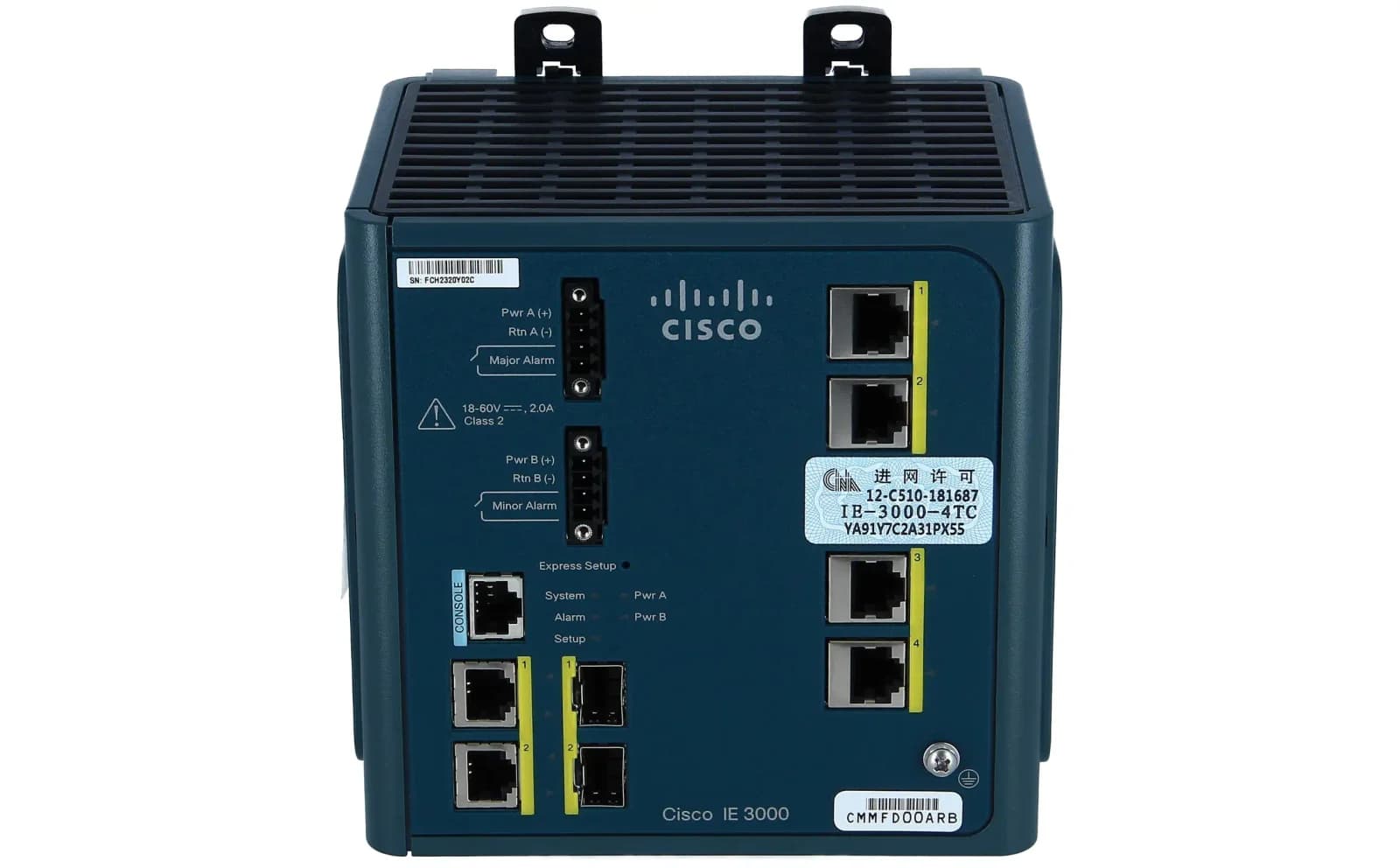 Cisco IE 3000 Switch, 4 10/100 + 2 T/SFP (IE-3000-4TC)