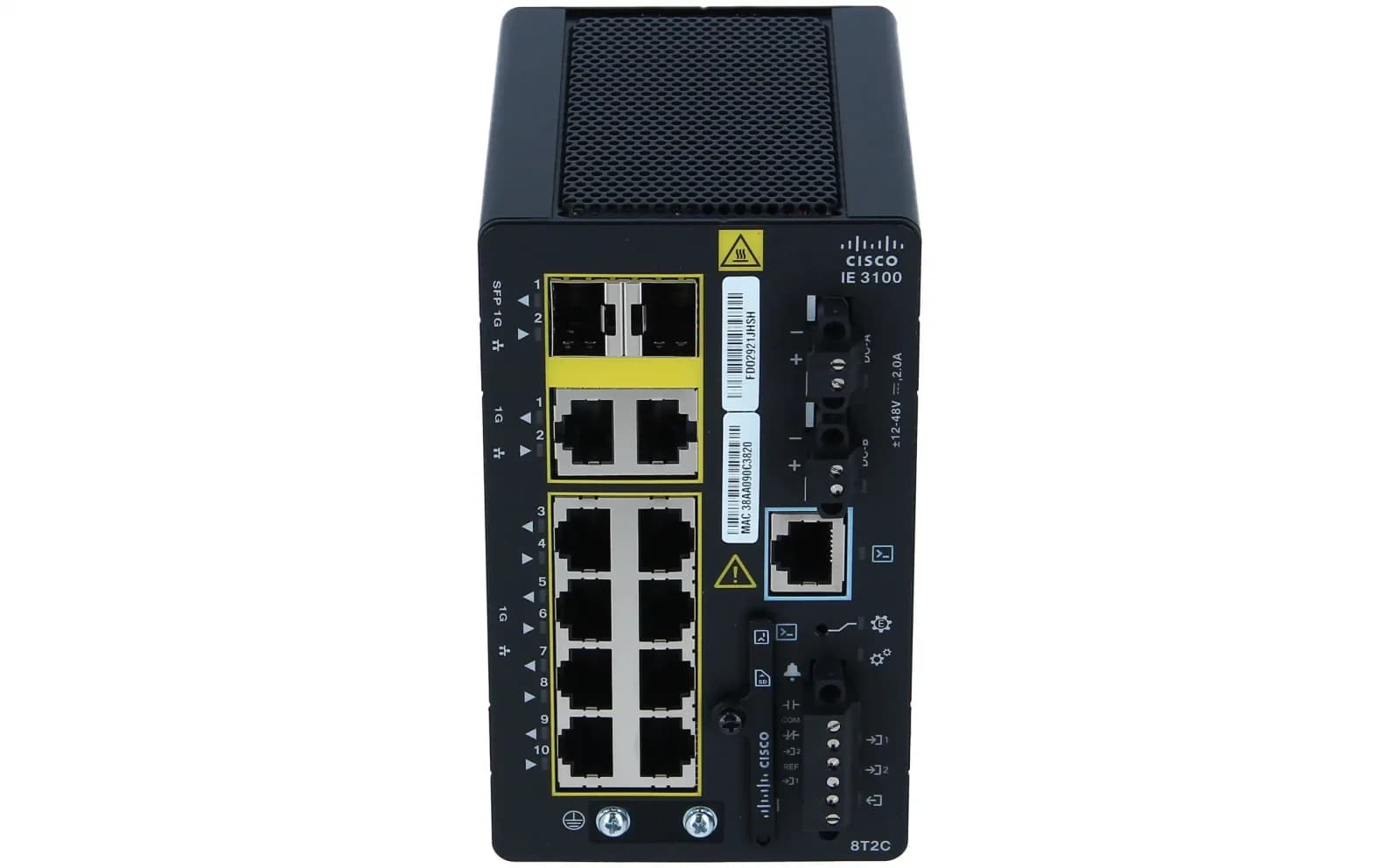 Cisco Catalyst IE3100 Rugged Series, Switch, 8 x 10/100/1000 + 2 x combo Gigabit, DIN rail mountable (IE-3100-8T2C-E)