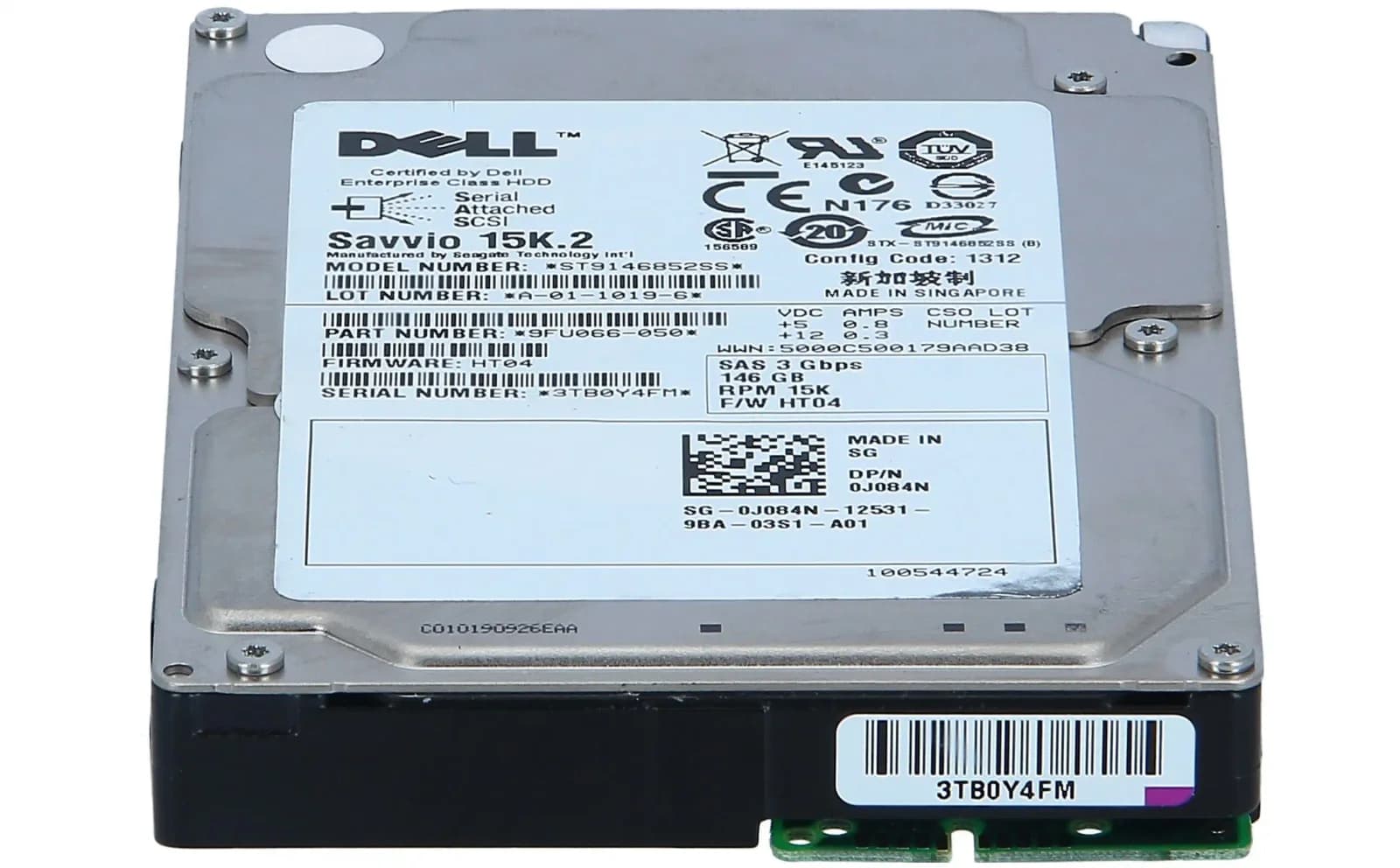 DELL 146GB 15K SAS 2.5 INCH HDD (J084N)