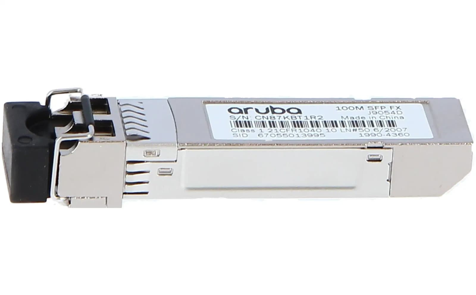 HPE SFP (mini-GBIC) transceiver module, GigE, 100Base-FX, LC multi-mode, 2 km, 1310 nm (J9054D)