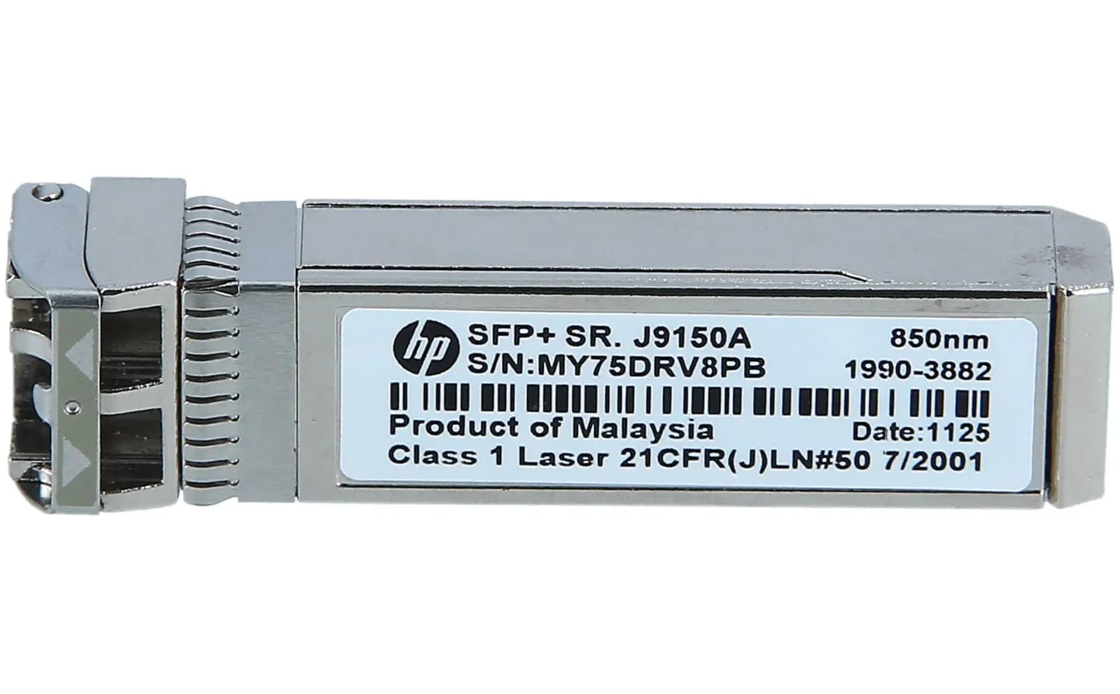 HP X132, SFP+ transceiver module, 10 GigE, 10GBase-SR, LC multi-mode, 300 m, 850 nm (J9150A)