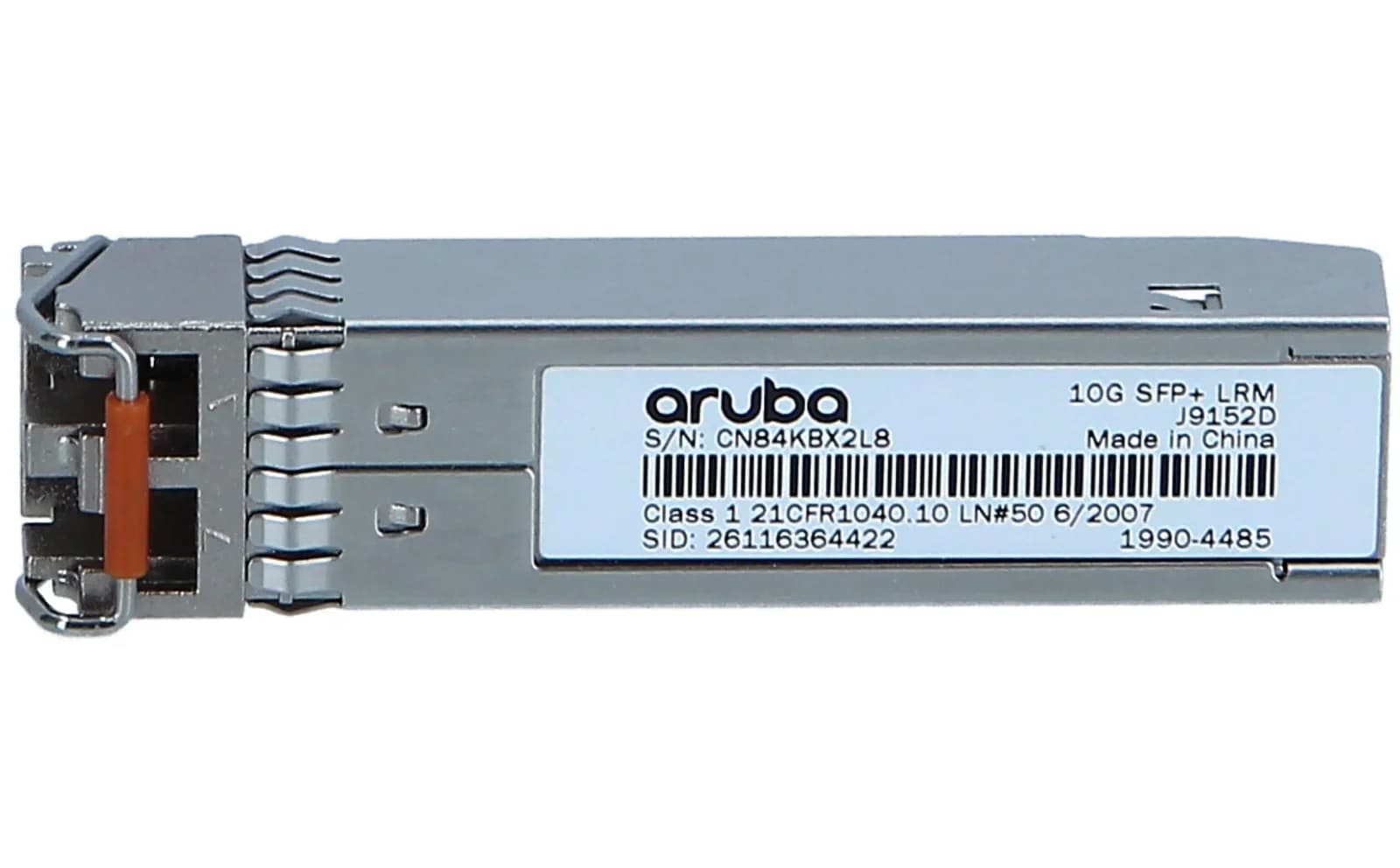 HP Aruba, SFP+ transceiver module, 10 GigE, 10GBase-LRM, SFP+ / LC multi-mode, 220 m, 1310 nm (J9152D)