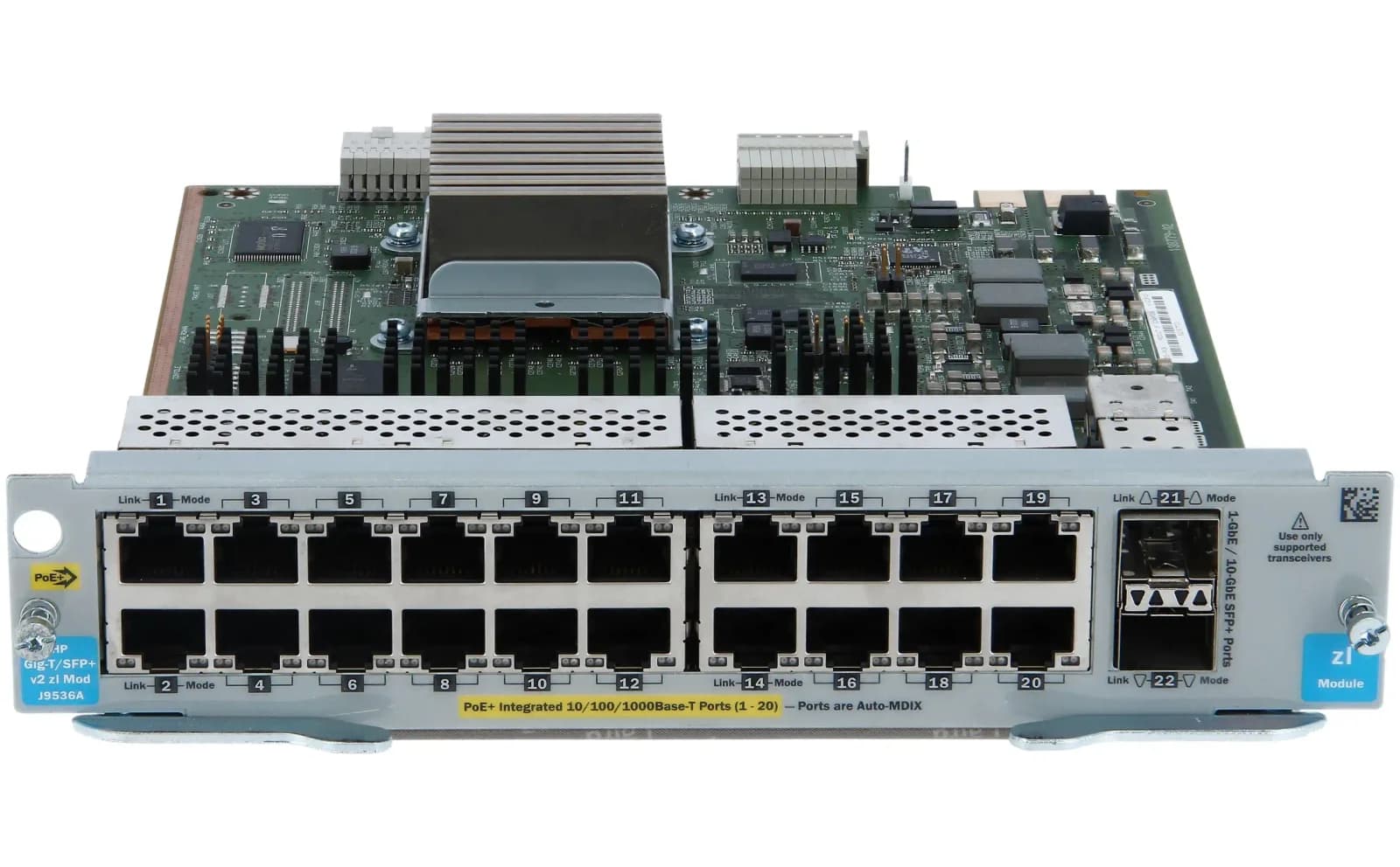HPE HP 20-port Gig-T PoE+ / 2-port 10GbE SFP+ v2 zl Module (J9536A)