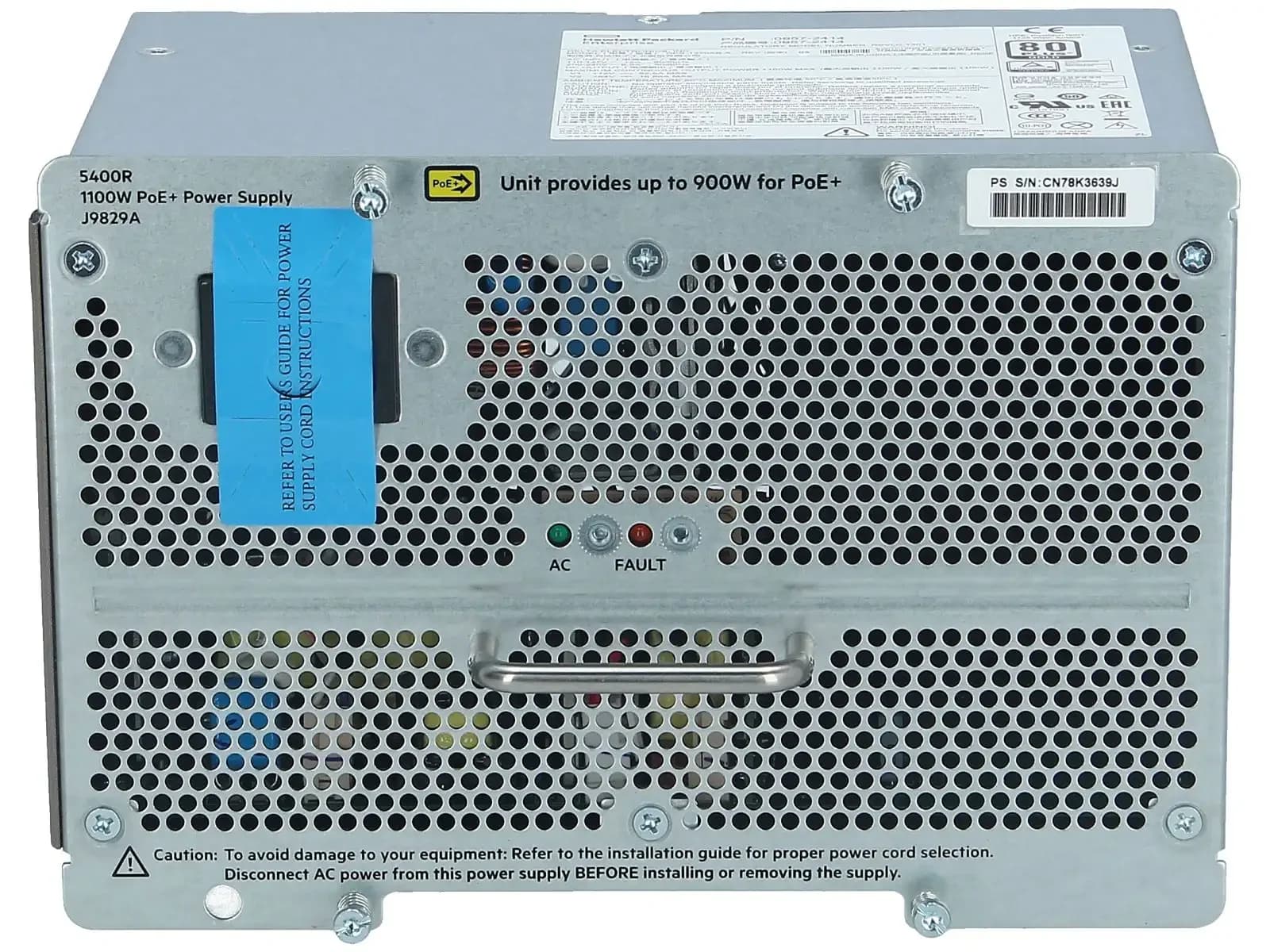 HPE HP 5400R 1100W PoE+zl2 Power Supply (J9829A)
