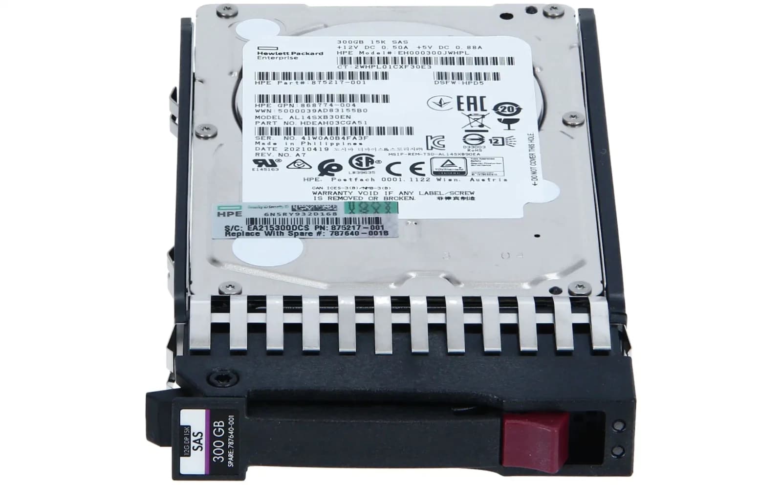 HP MSA 300GB 12G SAS 15K 2.5in ENT HDD (J9F40A)