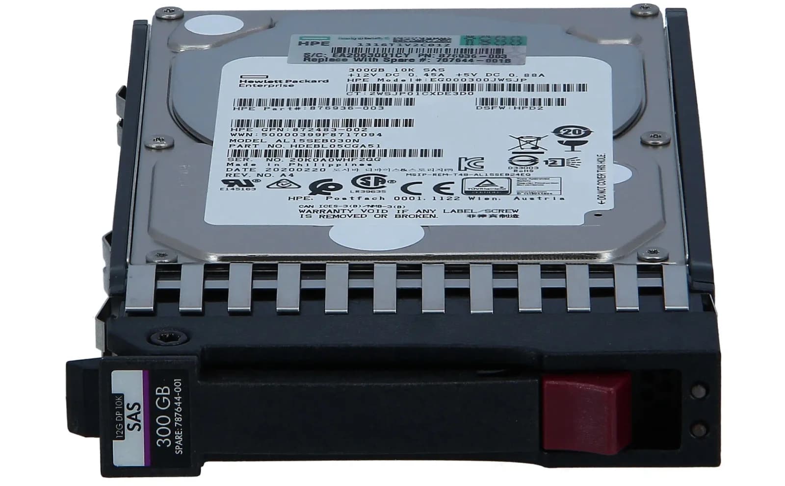 HPE Dual Port Enterprise 2,5" SAS 300 GB, sərt disk, 10.000 rpm, Intern (J9F44A)