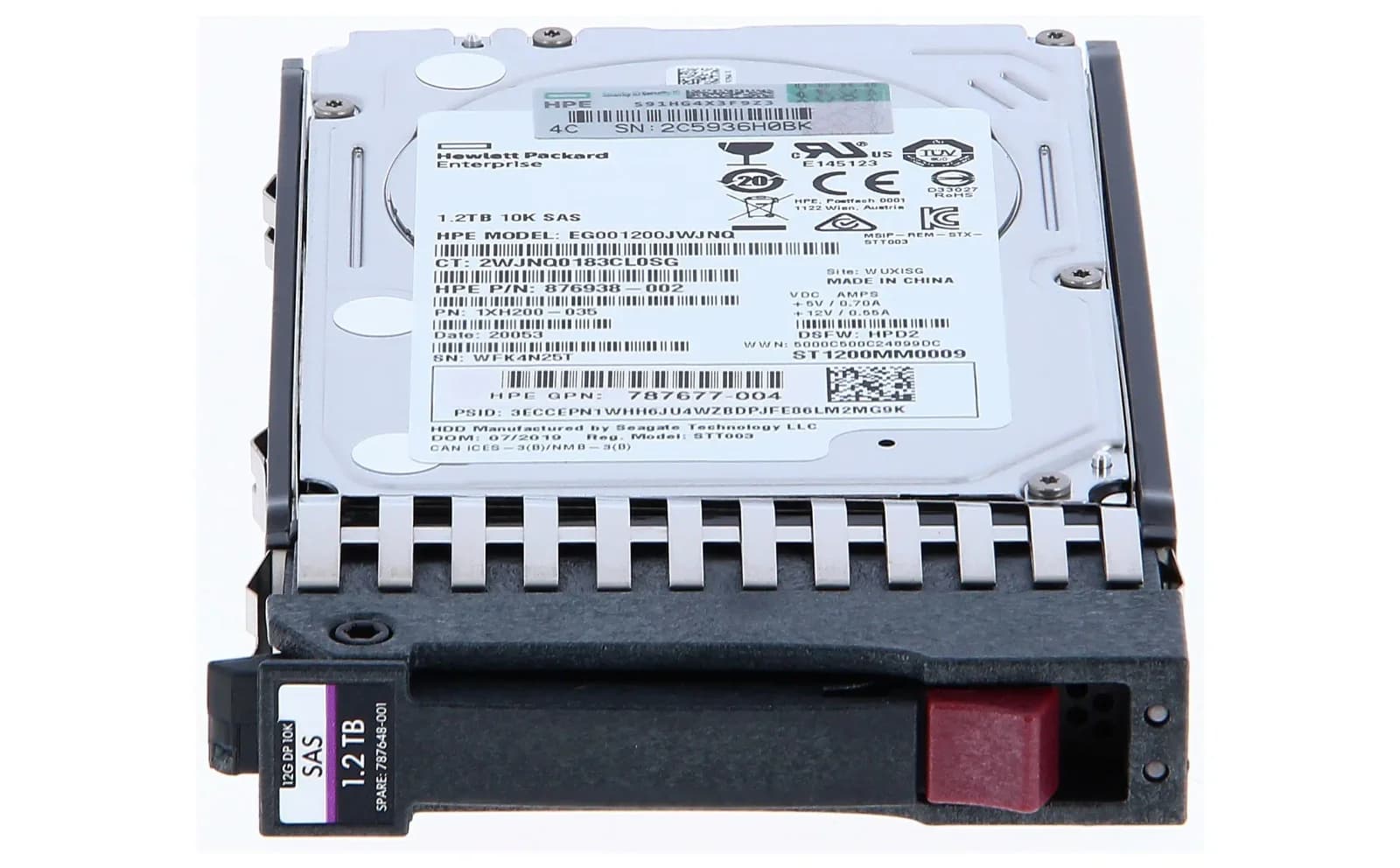HP MSA 1.2TB 12G SAS 10K 2.5in ENT HDD (J9F48A)