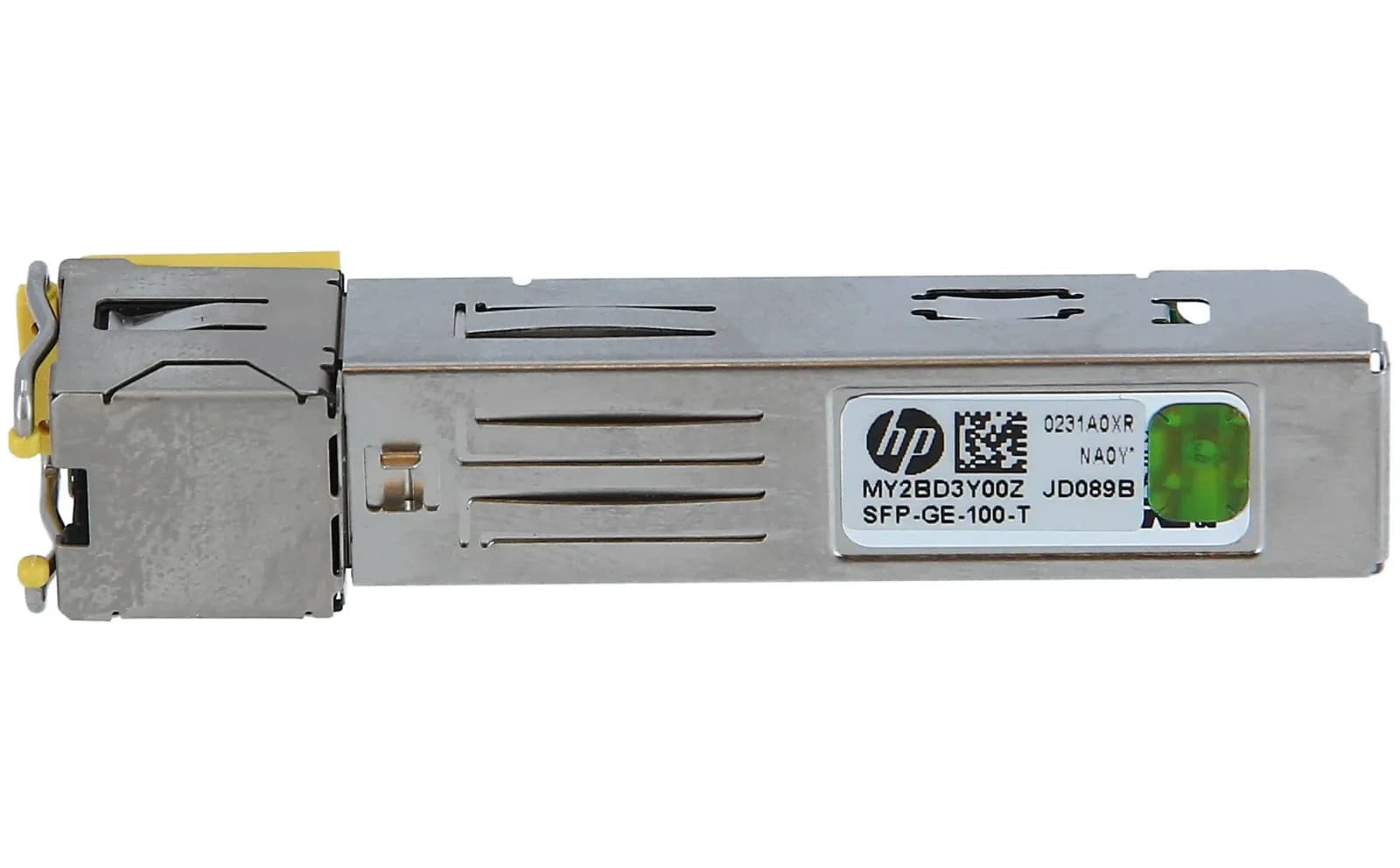 HPE X120, SFP (mini-GBIC) transceiver module, GigE, 10Base-T, 100Base-TX, 1000Base-T, RJ-45, 100 m (JD089B)