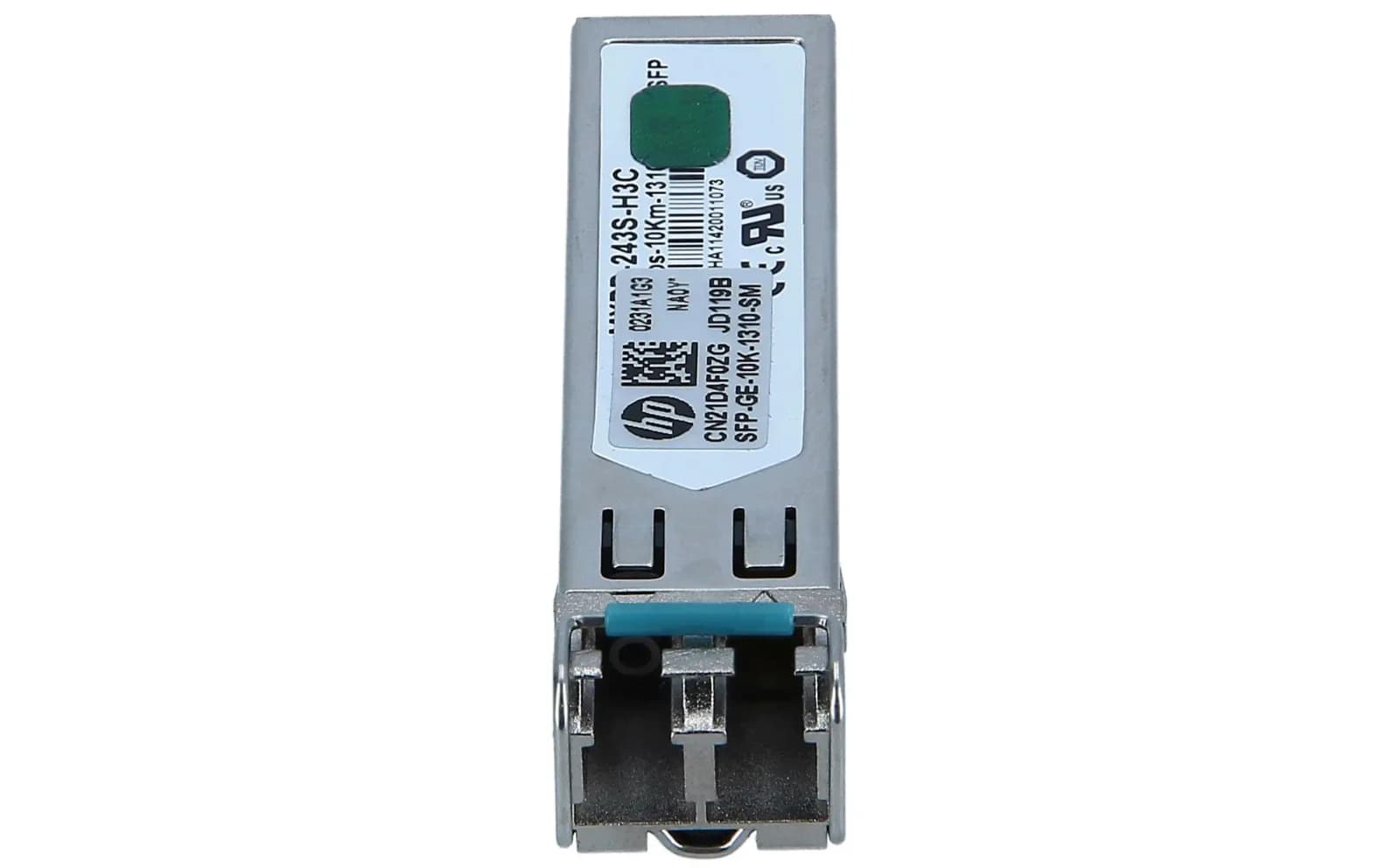 HPE X120, SFP (mini-GBIC) transceiver module, GigE, 1000Base-LX, LC single-mode, 10 km, 1310 nm (JD119B)
