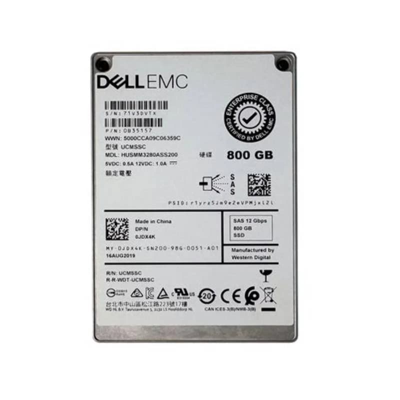 Dell JDX4K, 800 GB, 2.5", 12 Gbit/s (JDX4K)