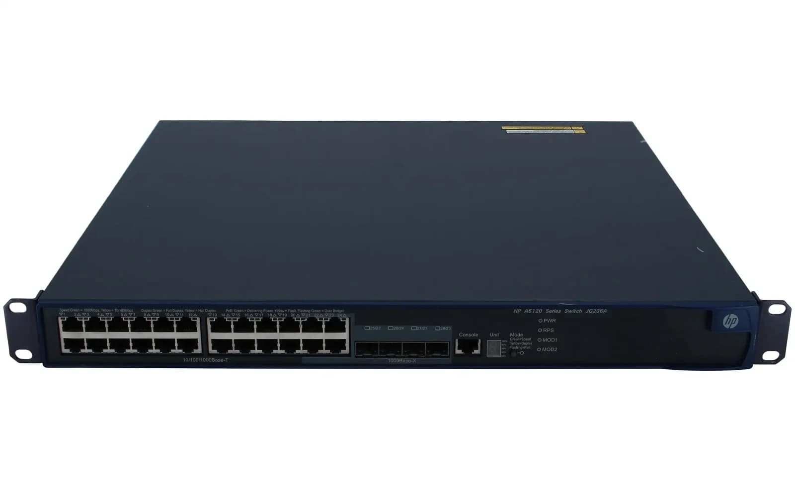 HPE A 5120-24G-PoE Energie Über Ethernet (PoE) Unterstützung Schwarz (JG236A)