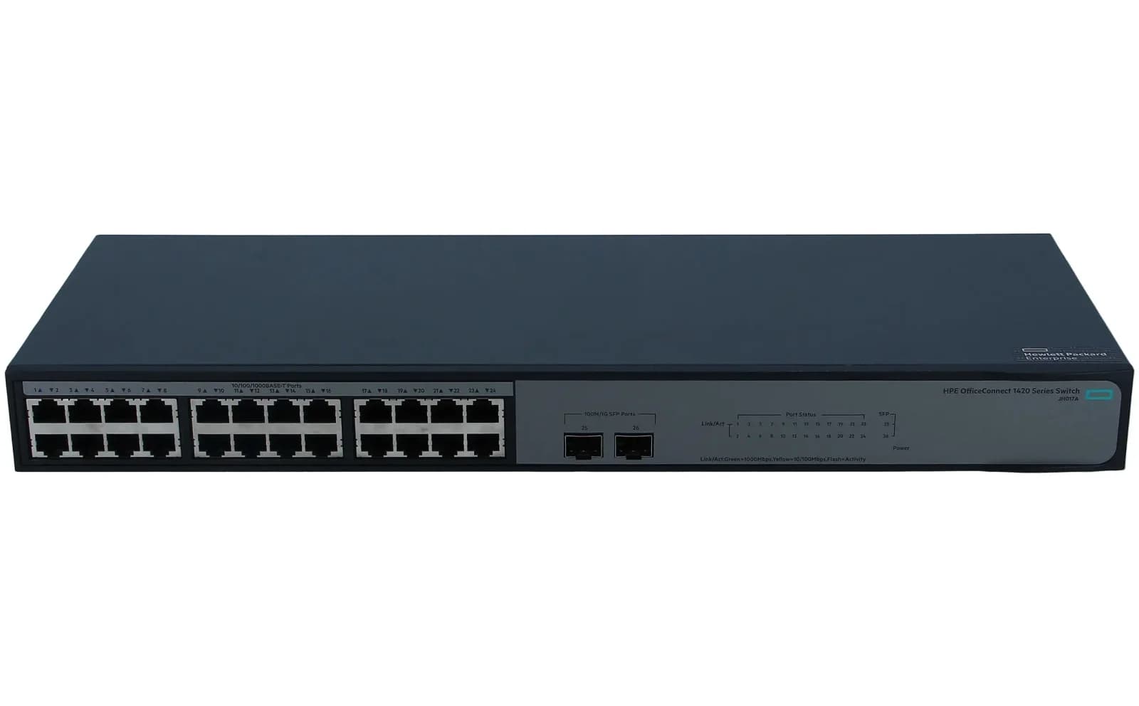 HPE 1420-24G-2SFP Switch, Switch, 1.000 Mbps, 24-Port 1U, rack модуль (JH017A)