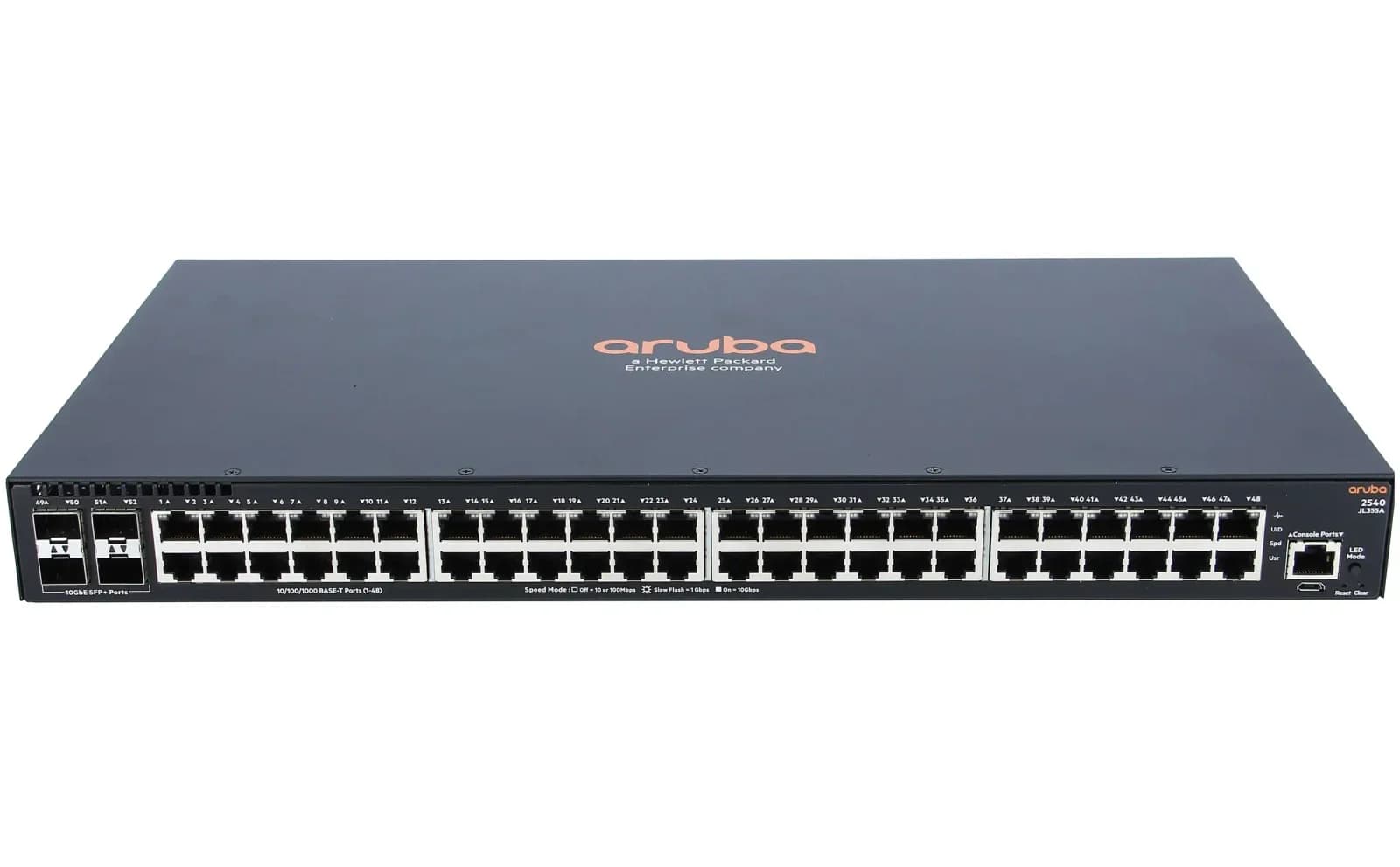 HPE Aruba 2540 48G 4SFP+, Switch, 1.000 Mbps, 48-Port 1U, USB rack модуль (JL355A)