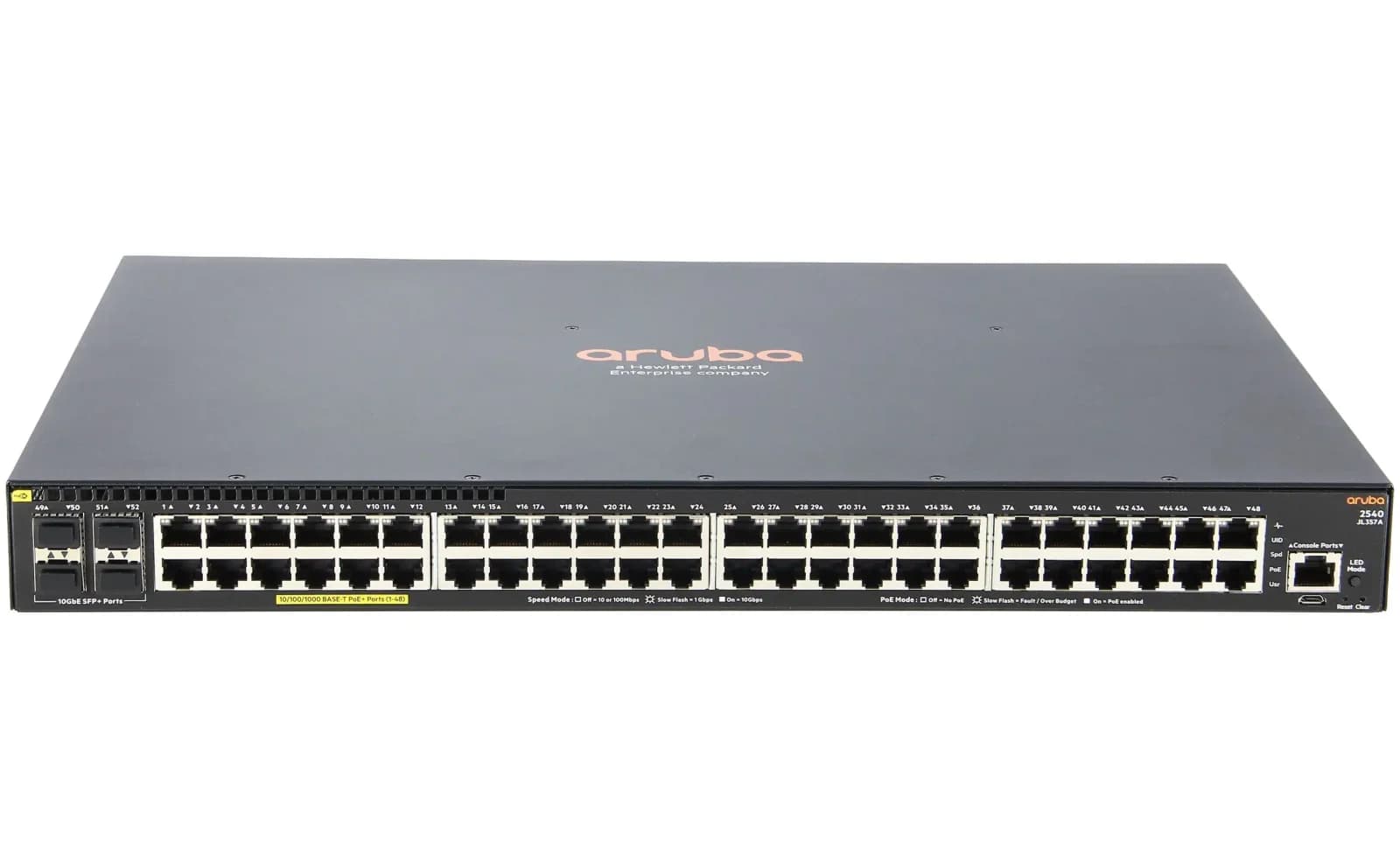 HPE Aruba 2540 48G PoE+ 4SFP+, Switch, 1.000 Mbps, 48-Port 1U, USB rack модуль (JL357A)