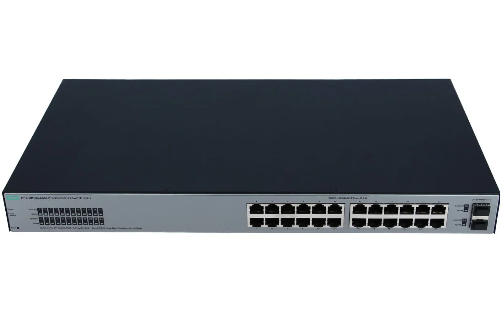 HPE OfficeConnect 1920S 24G 2SFP, Switch, 1.000 Mbps, 24-Port 1U, rack модуль (JL381A)